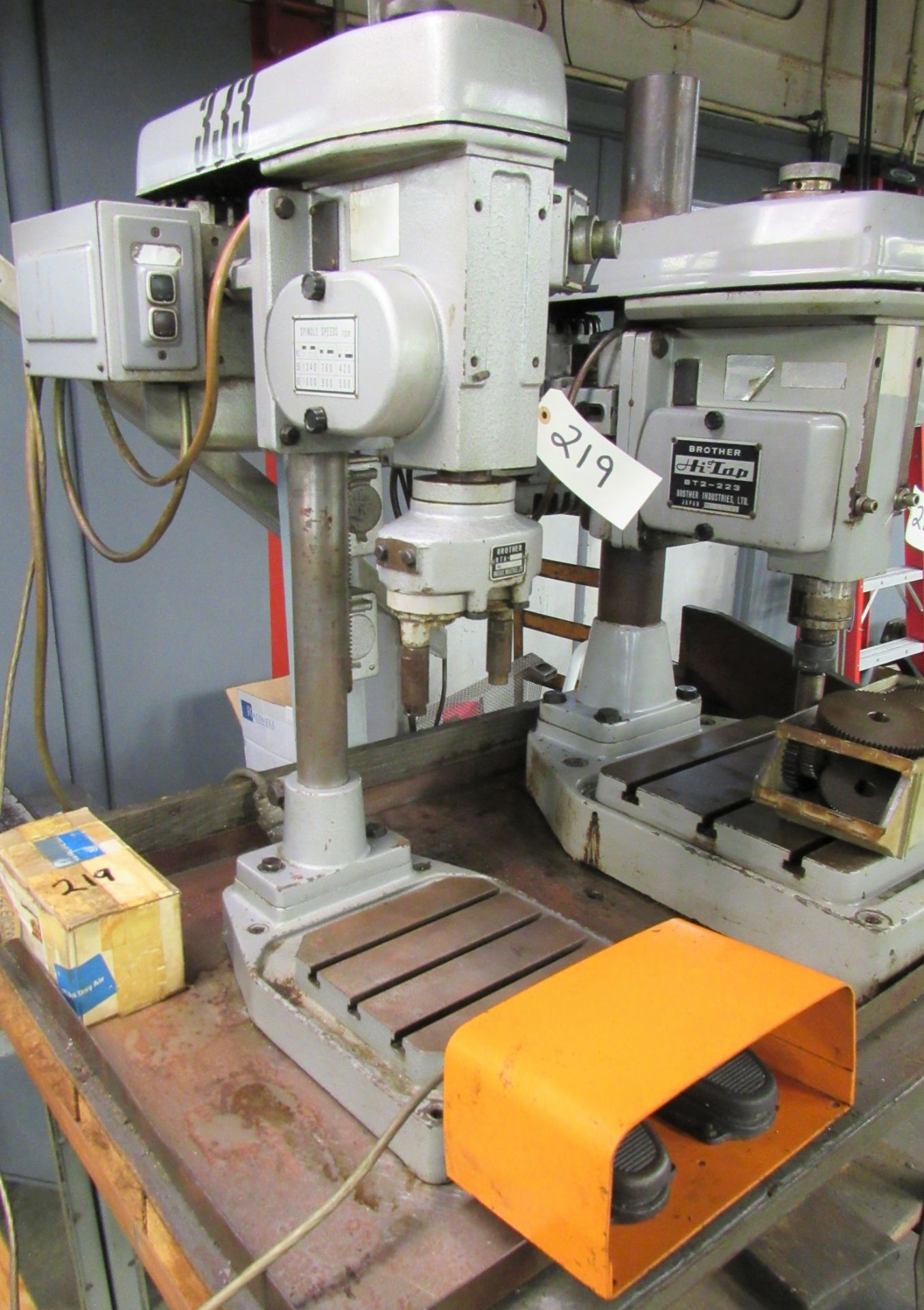 Speedy Cut Brother Mod.BT1-203 Tapping Machine - S/N J1V2-7017, (3) Spindle Speeds 1600-900-500 RPM,