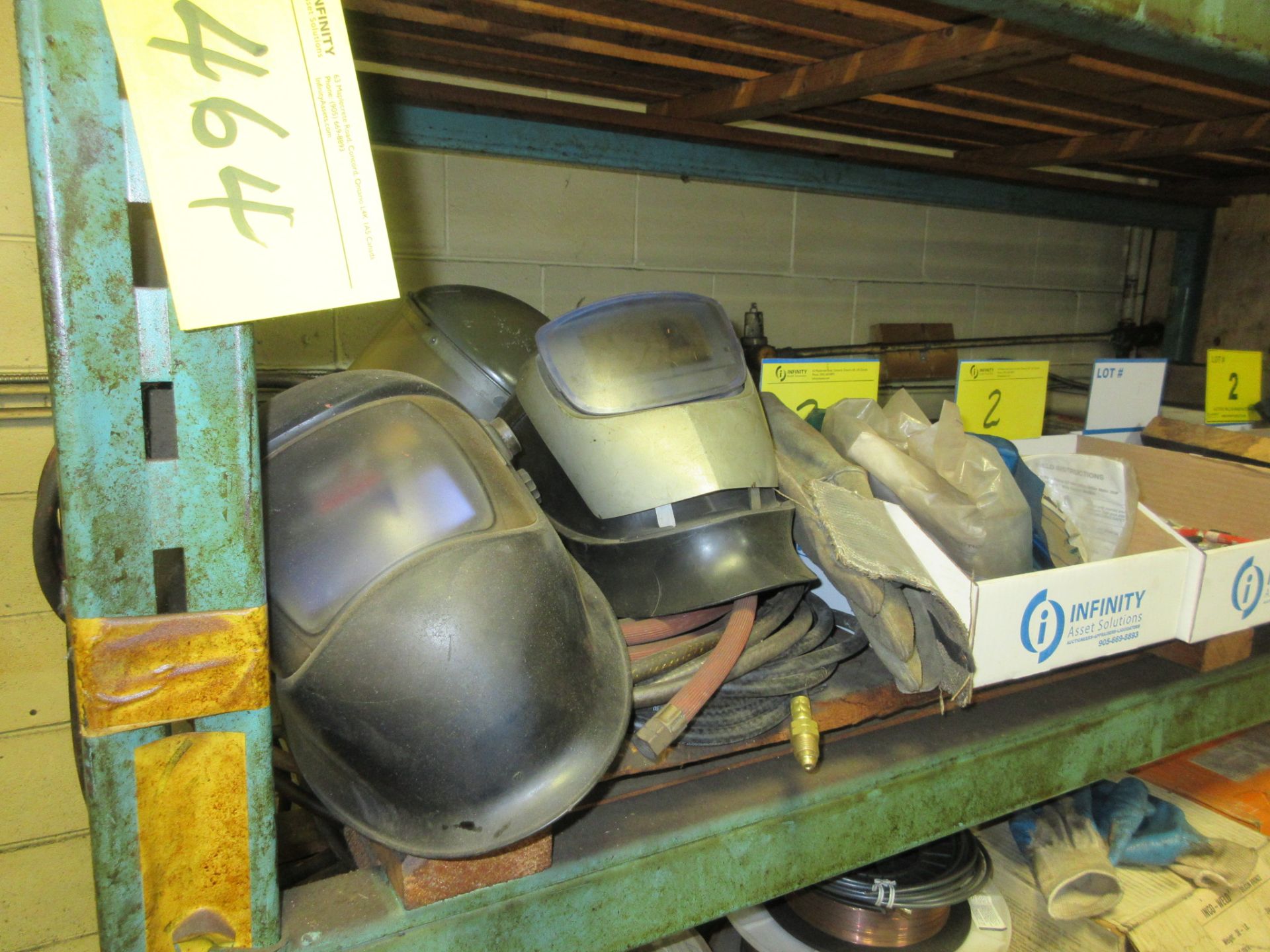 LOT OF ASST. WELDING SUPPLIES, REGULATORS, MASKS, CABLES, ETC. - Image 2 of 4