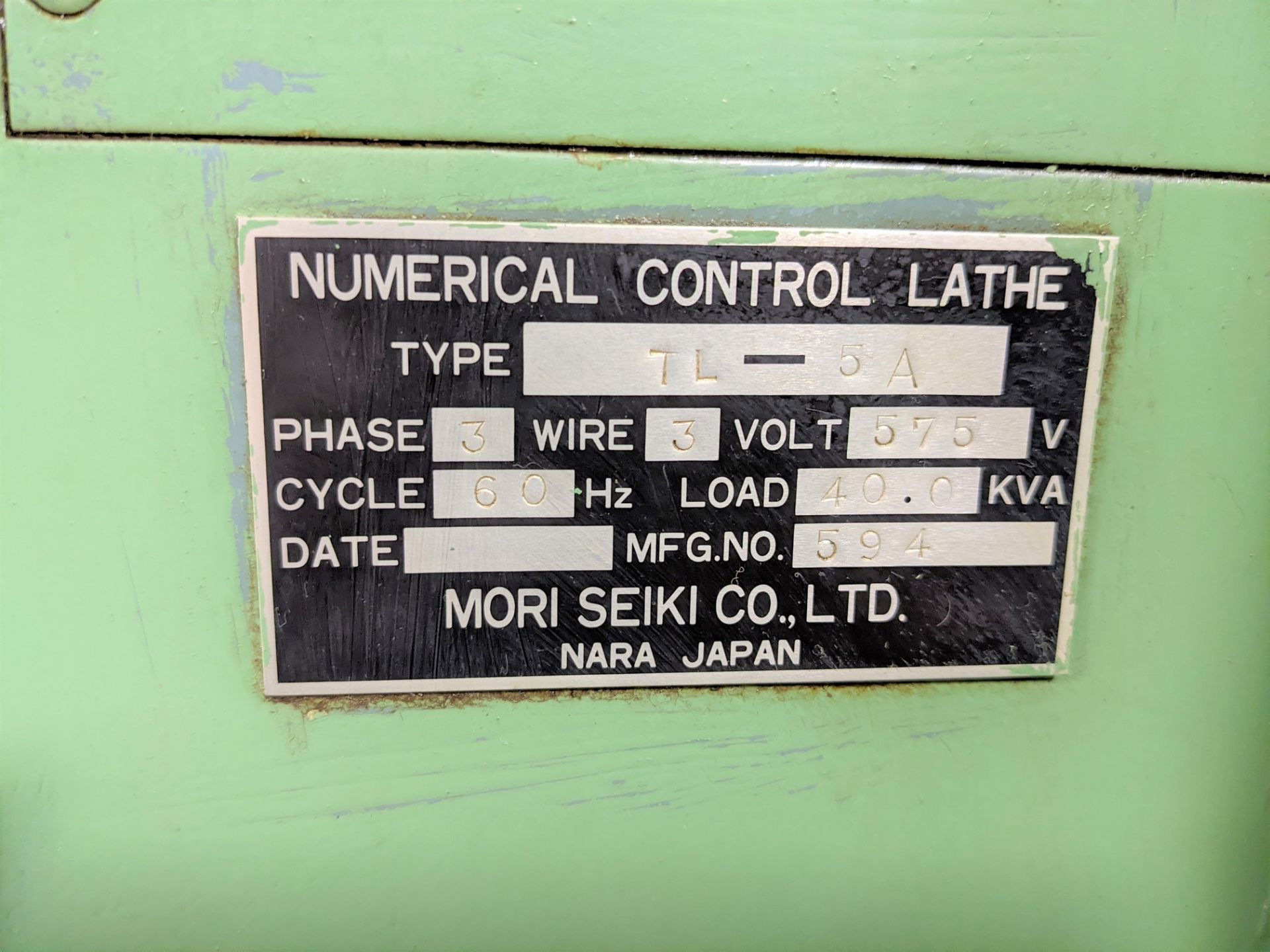 MORI-SEIKI TL-5A CNC TURNING CENTER, FANUC 6T CNC CONTROL, 3-JAW & 4-JAW CHUCKS, 22” SWING, 43” - Image 7 of 11