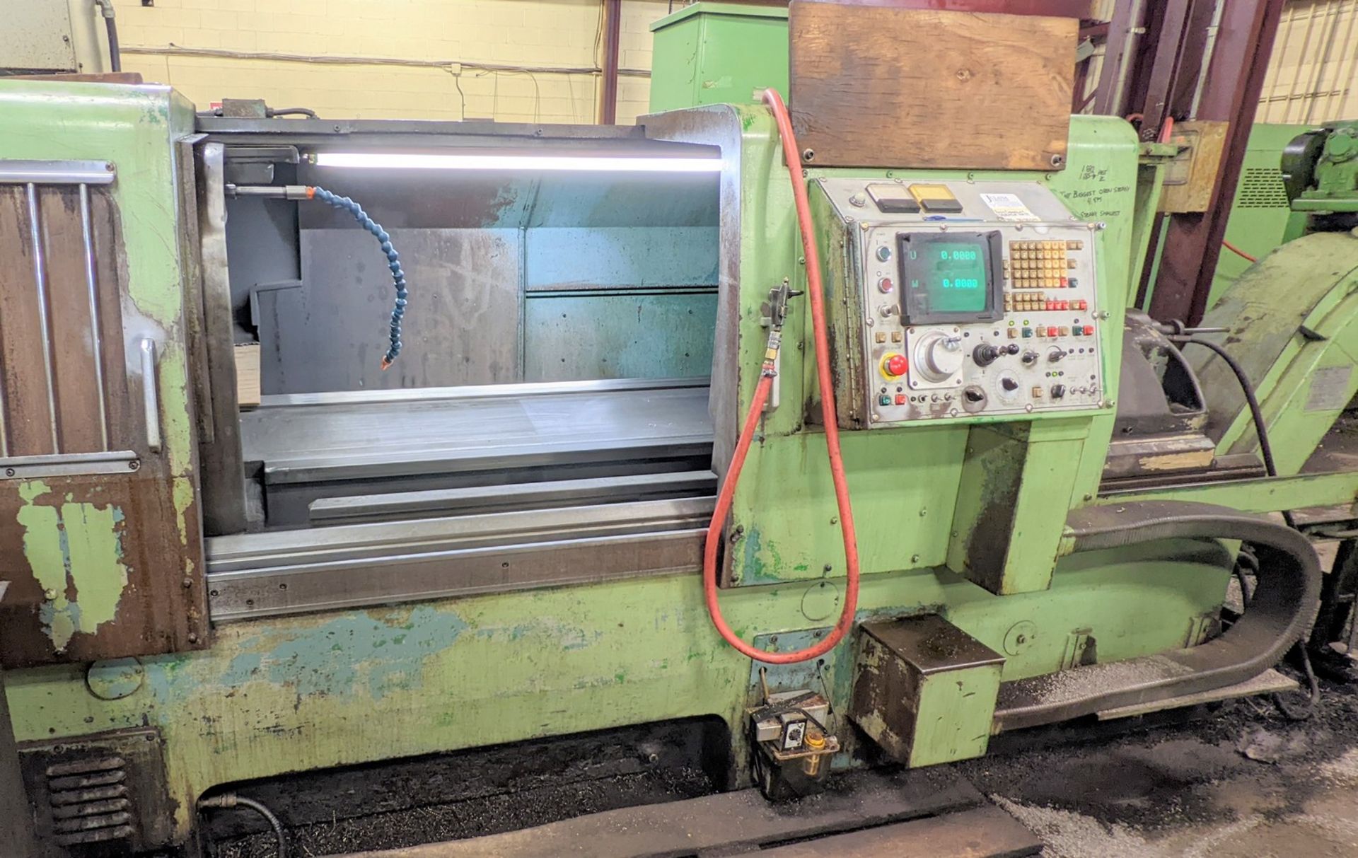 MORI-SEIKI TL-5A CNC TURNING CENTER, FANUC 6T CNC CONTROL, 3-JAW CHUCK, 22” SWING, 80” BETWEEN