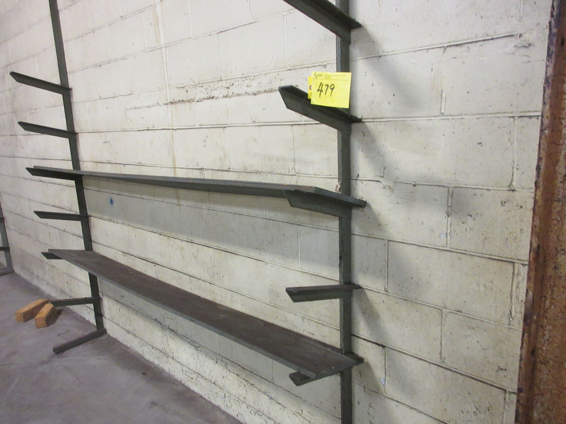 LOT OF (3) APPROX. 8'W X 8'H X 14"L WALL MOUNTED SHELVING UNITS (5 UPRIGHTS, 7-LEVELS) - Image 3 of 3