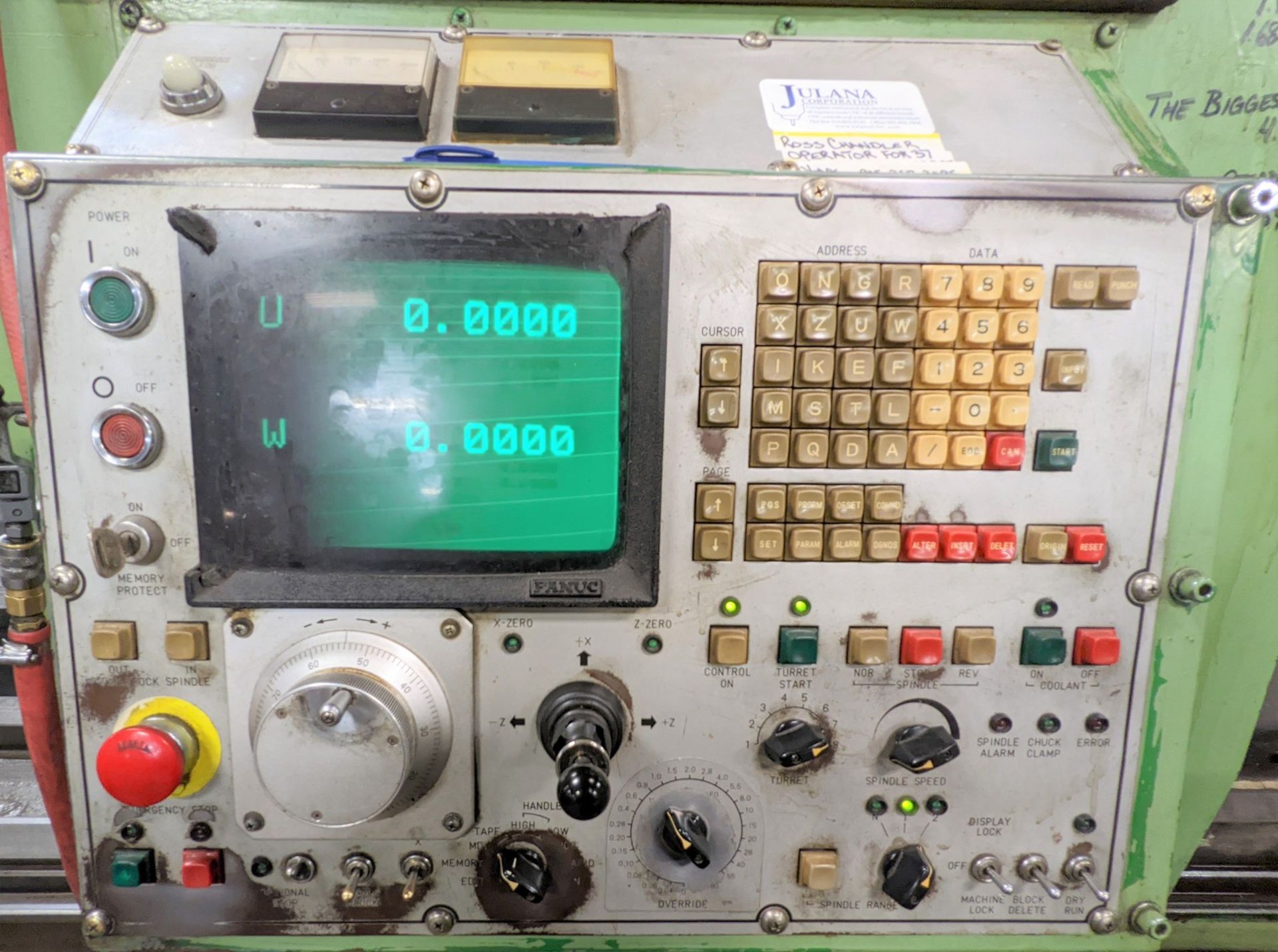 MORI-SEIKI TL-5A CNC TURNING CENTER, FANUC 6T CNC CONTROL, 3-JAW CHUCK, 22” SWING, 80” BETWEEN - Image 3 of 14