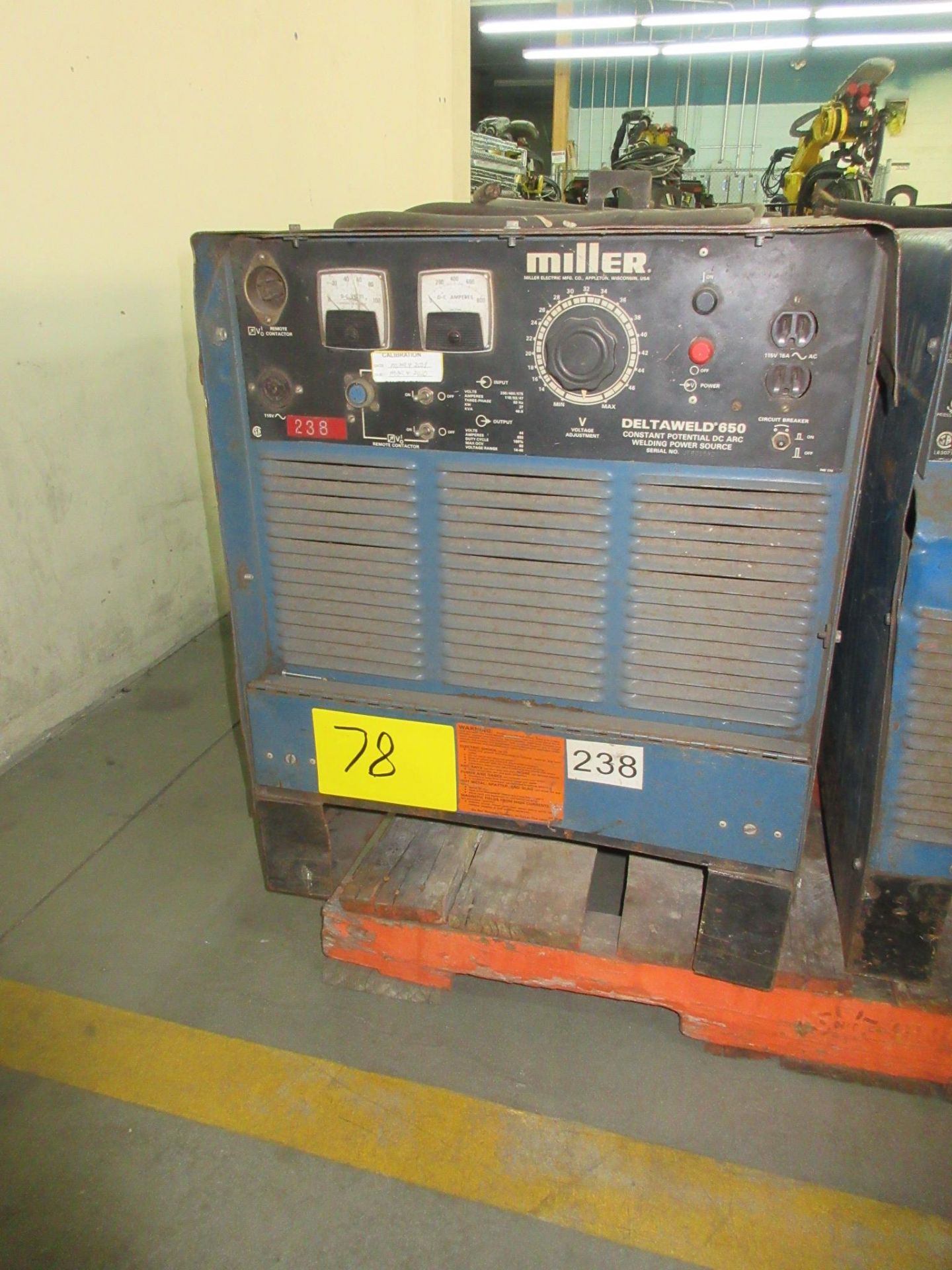 MILLER DELTAWELD 650 WELDER (LOCATED IN THOROLD, ON) (RIGGING FEE $50)