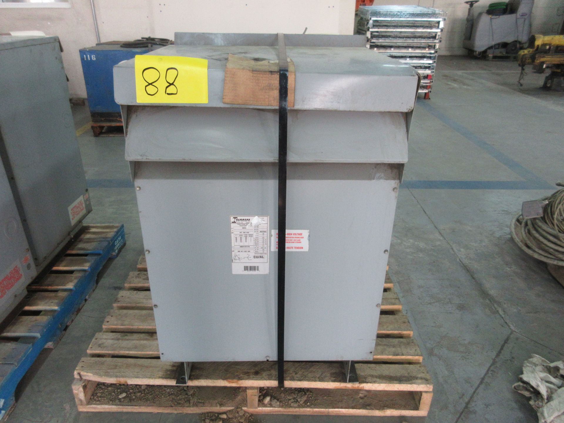 HAMMOND POWER SOLUTIONS 75KVA TRANSFORMER, 480V TO 480Y/277V (LOCATED IN THOROLD, ON) (RIGGING