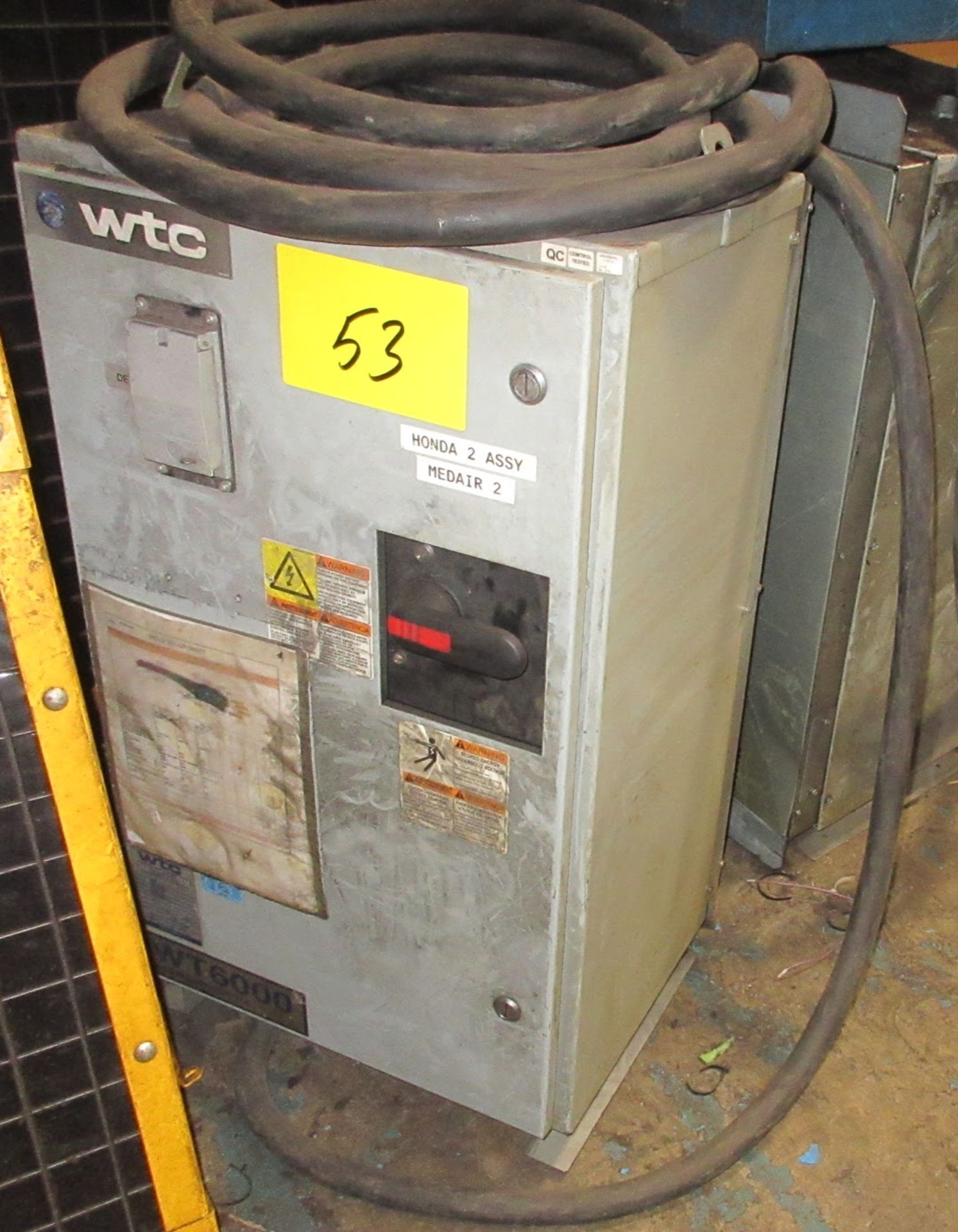 LOT OF (2) WTC ELECTRICAL PANELS W/ CABLES (NOTE: NO WIRING COMING OUT OF PANEL) (LOCATED IN