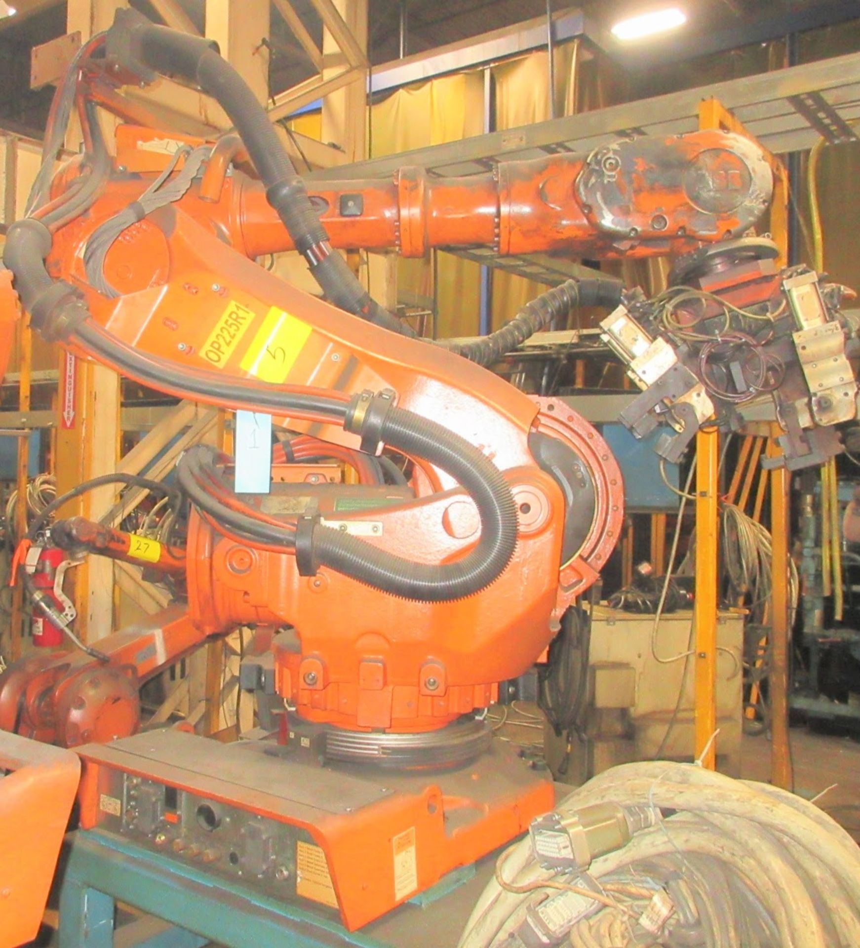 ABB IRB6600 LOADING ROBOT W/ ROBOT CONTROLLER, TEACH PENDANT & CABLES (LOCATED IN BRAMPTON, ON) (