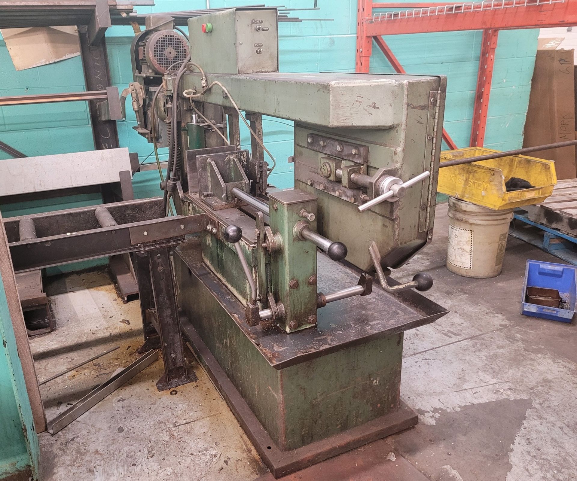 DARBERT DB UNICUT HORIZONTAL BANDSAW W/ OUTFEED CONVEYOR (RIGGING FEE $250) - Image 3 of 8