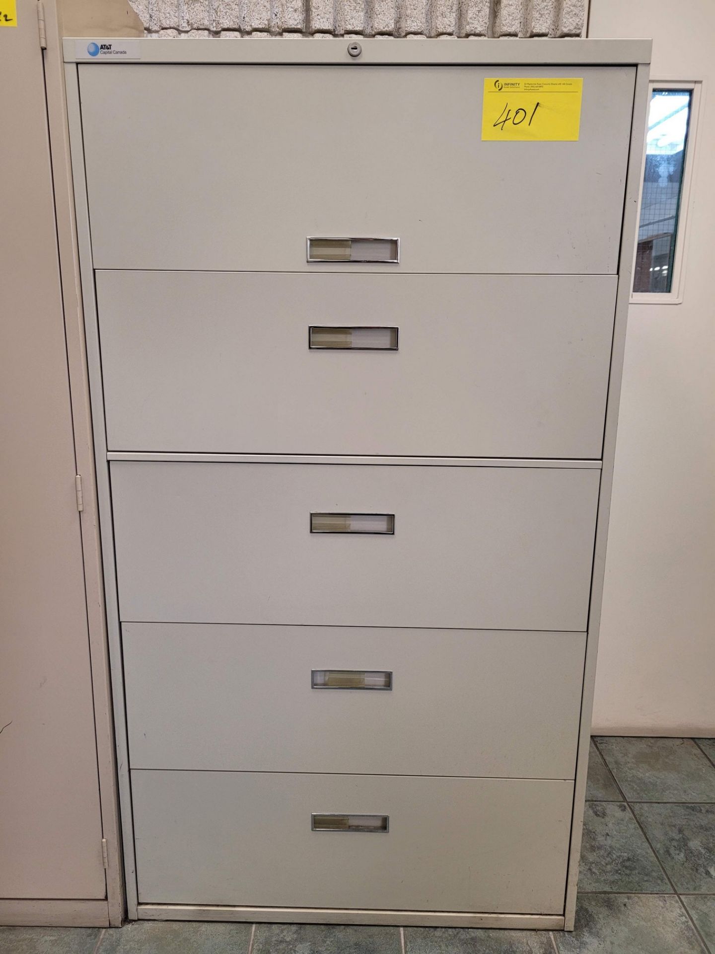 FIVE DRAWER LATERAL FILE CABINET