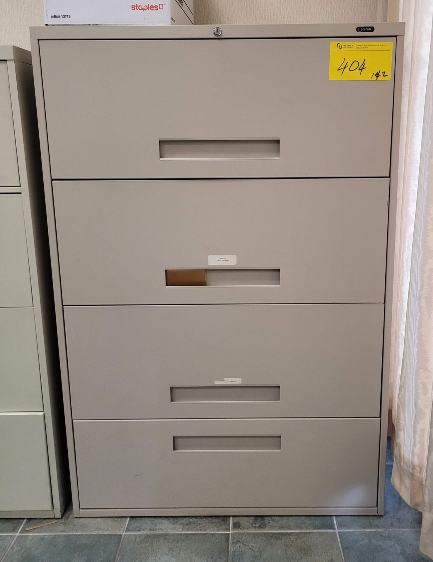 LOT (2) FOUR DRAWER LATERAL FILE CABINETS