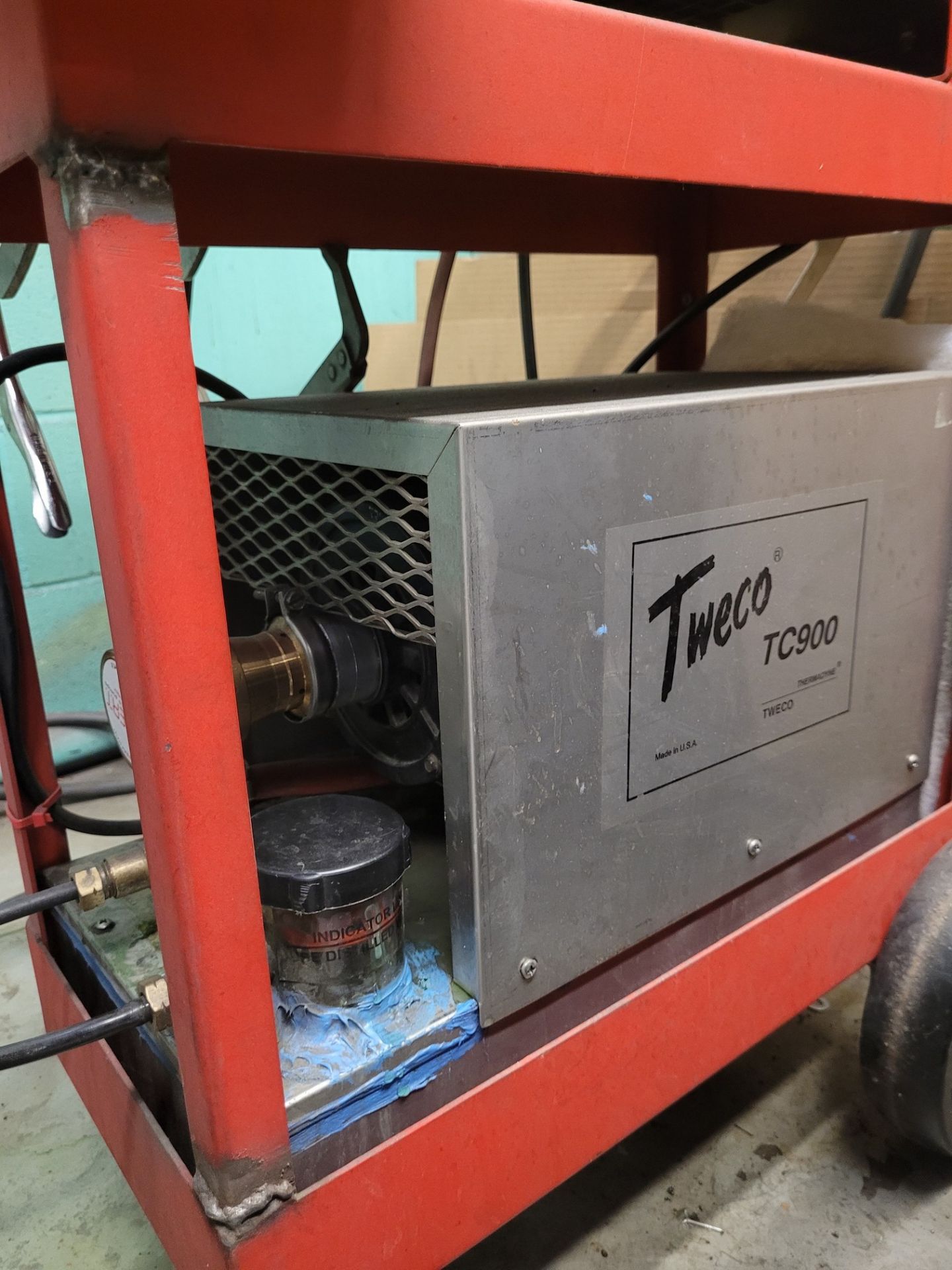 THERMAL ARC 300GTSW ARC WELDER, S/N 000920A188809G W/ TWECO TC900 COOLING UNIT (NO TANKS) - Image 5 of 5