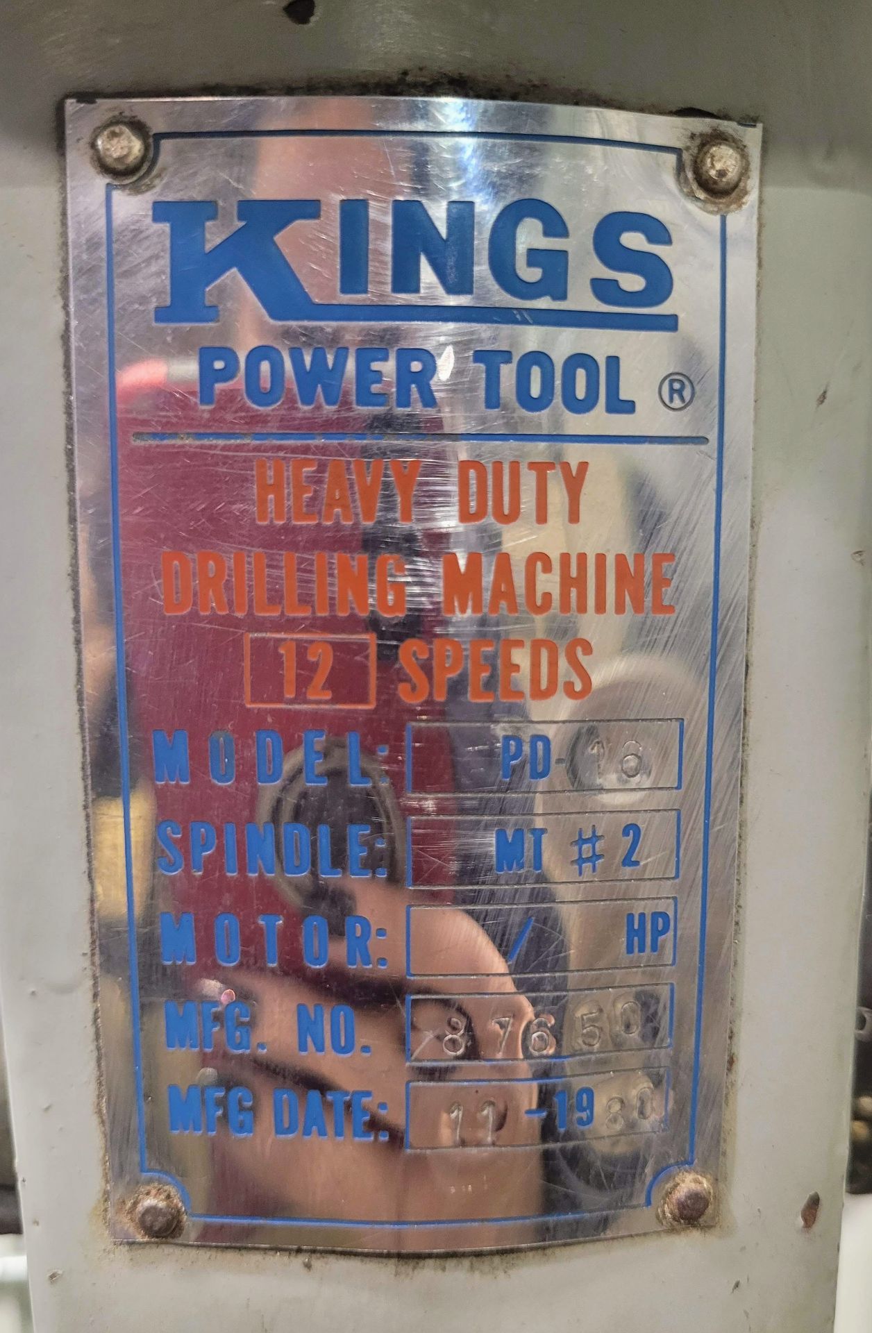 KINGS 12 SPEED HEAVY DUTY DRILLING MACHINE - Image 2 of 3