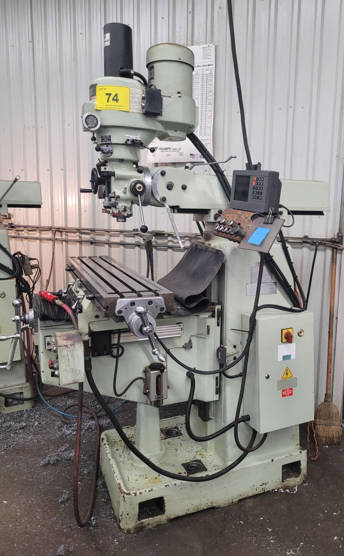 FIRST LC-185VS VERTICAL MILLING MACHINE, HEIDENHAIN 2-AXIS DRO, ALIGN POWER DRAWBAR, 10” X 50” - Image 2 of 6