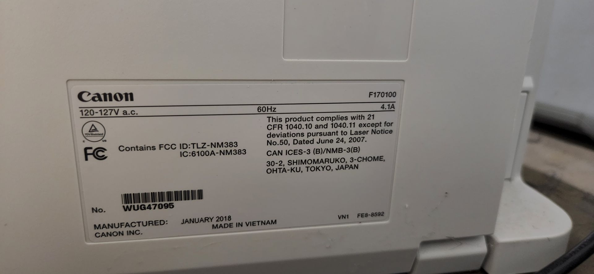 CANON PRINTER - Image 2 of 2