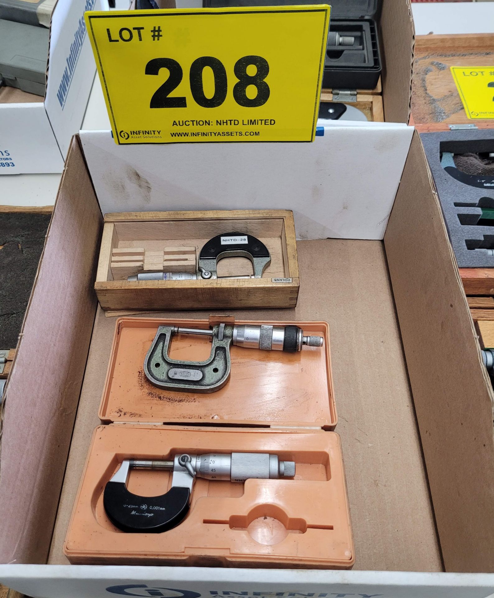 LOT - (3) ASSORTED MICROMETERS