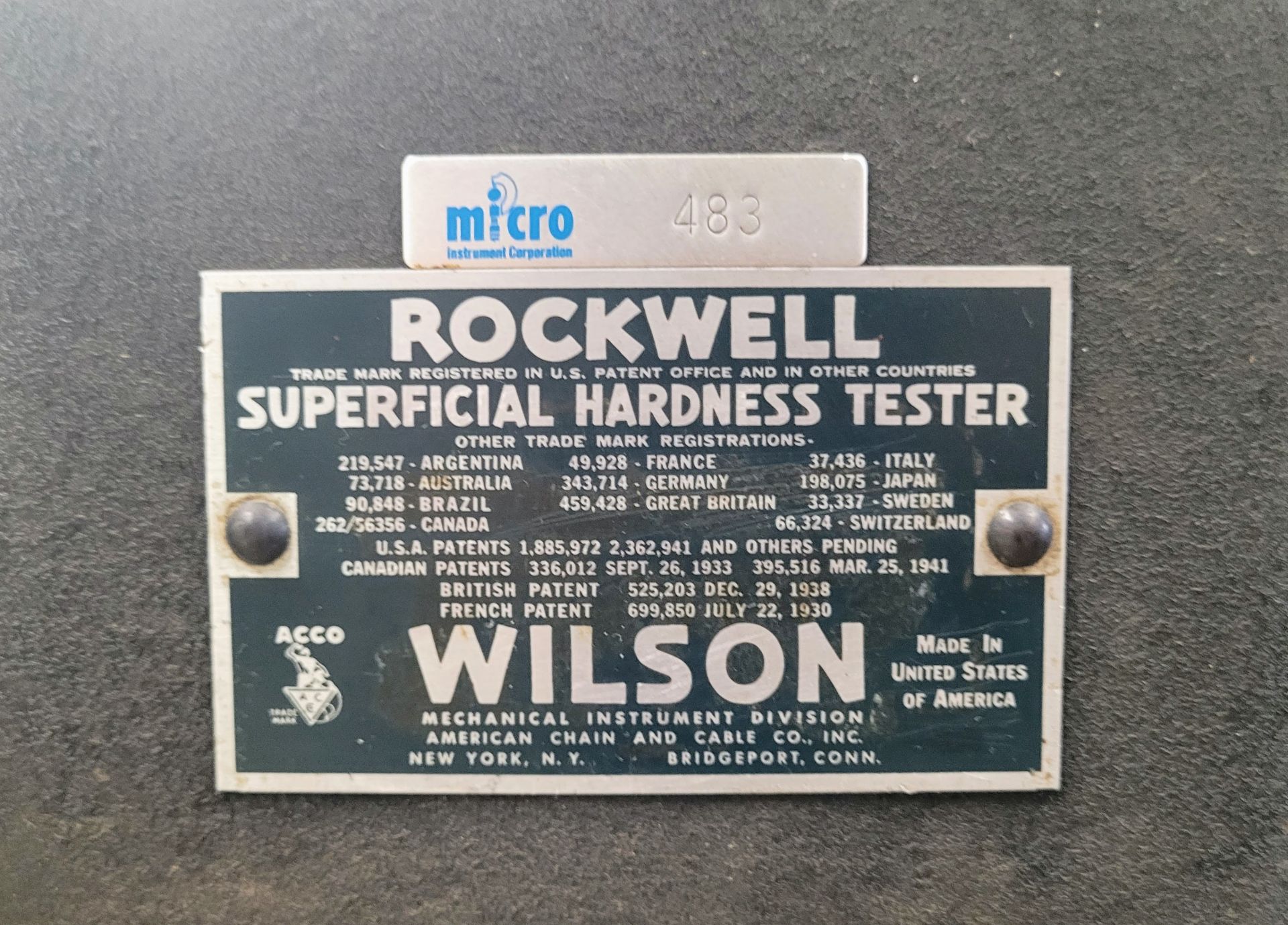 ROCKWELL SUPERFICIAL HARDNESS TESTER - Image 6 of 6