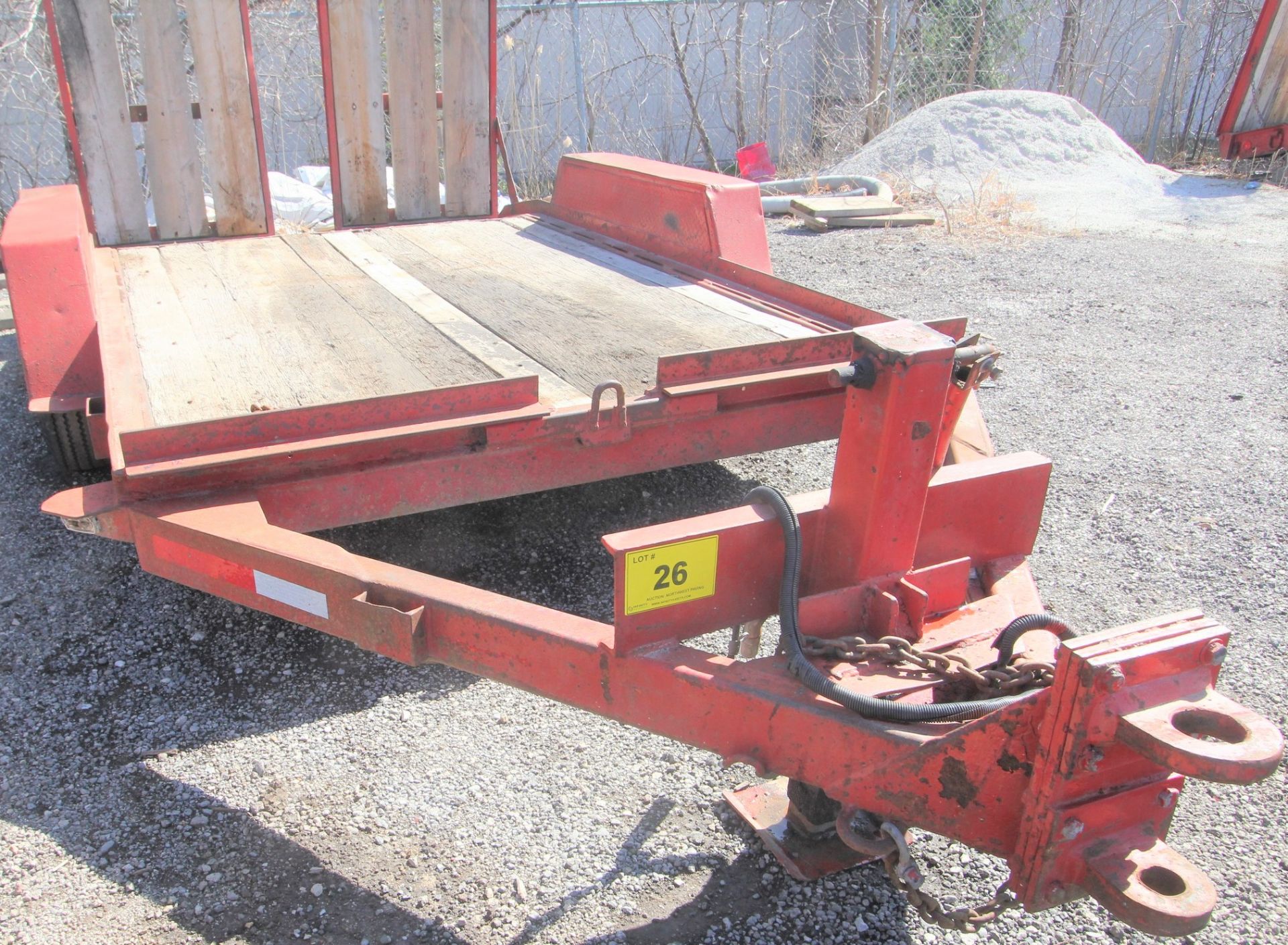 J.C. TRAILERS 12' TANDEM AXLE TRAILER, 7,200 LBS. MAX CAPACITY, SPRING SUSPENSION, PIN HITCH,