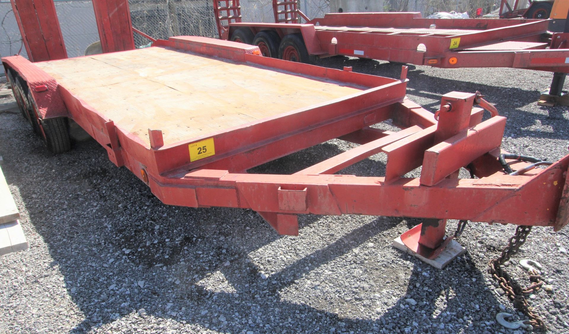 J.C. TRAILERS 18' TRI-AXLE EQUIPMENT TRAILER, 18,000 LBS. MAX CAPACITY, WOOD DECK, SPRING