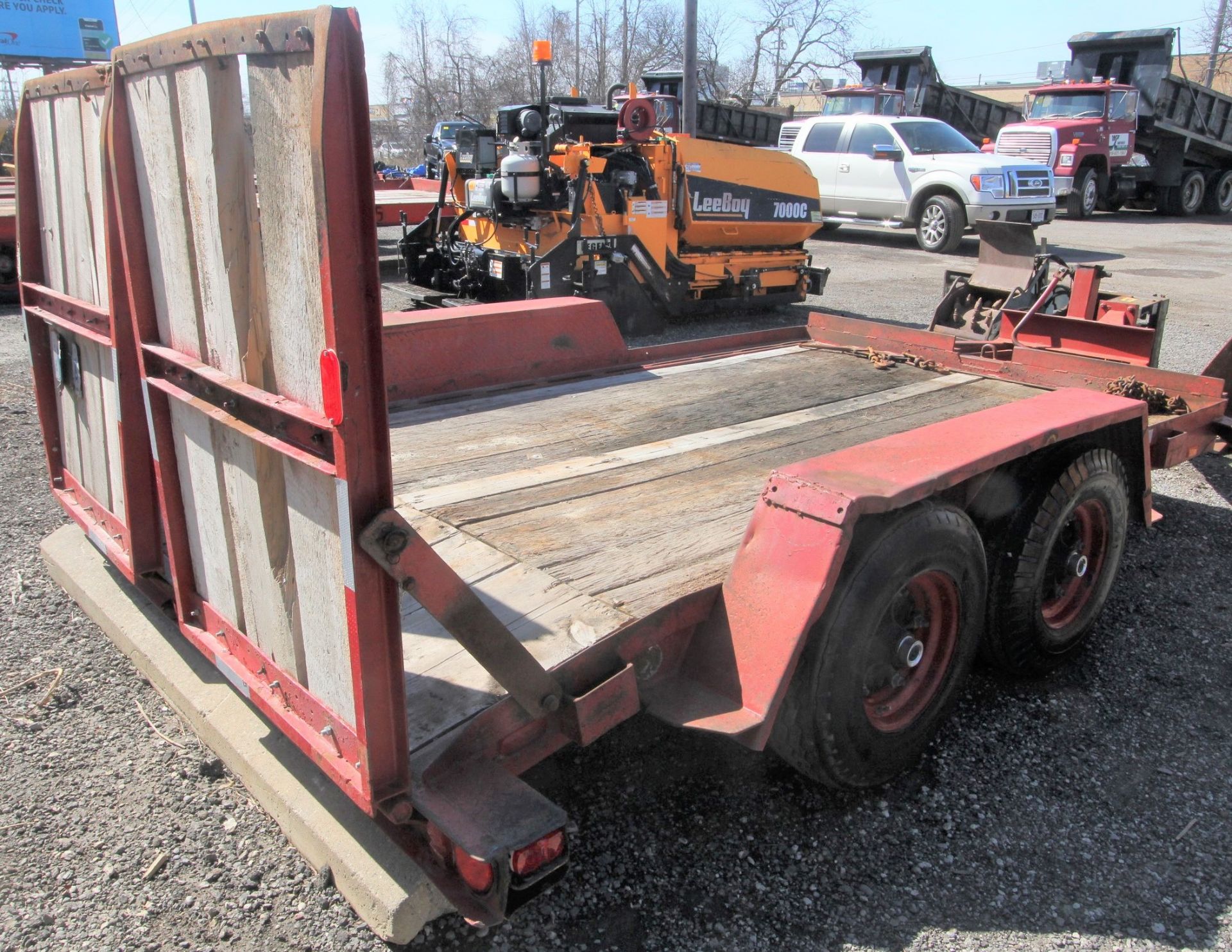 J.C. TRAILERS 12' TANDEM AXLE TRAILER, 7,200 LBS. MAX CAPACITY, SPRING SUSPENSION, PIN HITCH, - Image 7 of 7