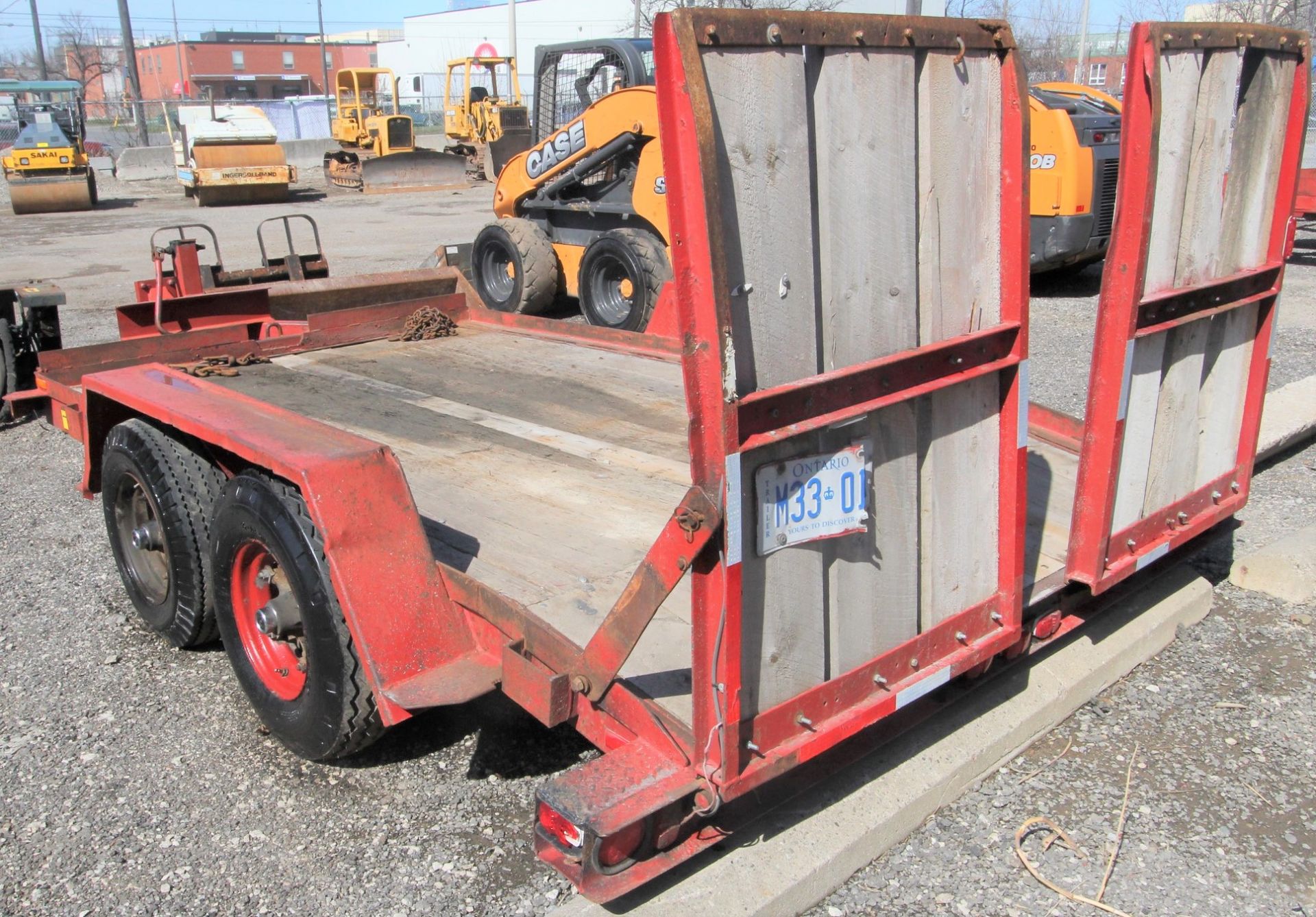 J.C. TRAILERS 12' TANDEM AXLE TRAILER, 7,200 LBS. MAX CAPACITY, SPRING SUSPENSION, PIN HITCH, - Image 6 of 7