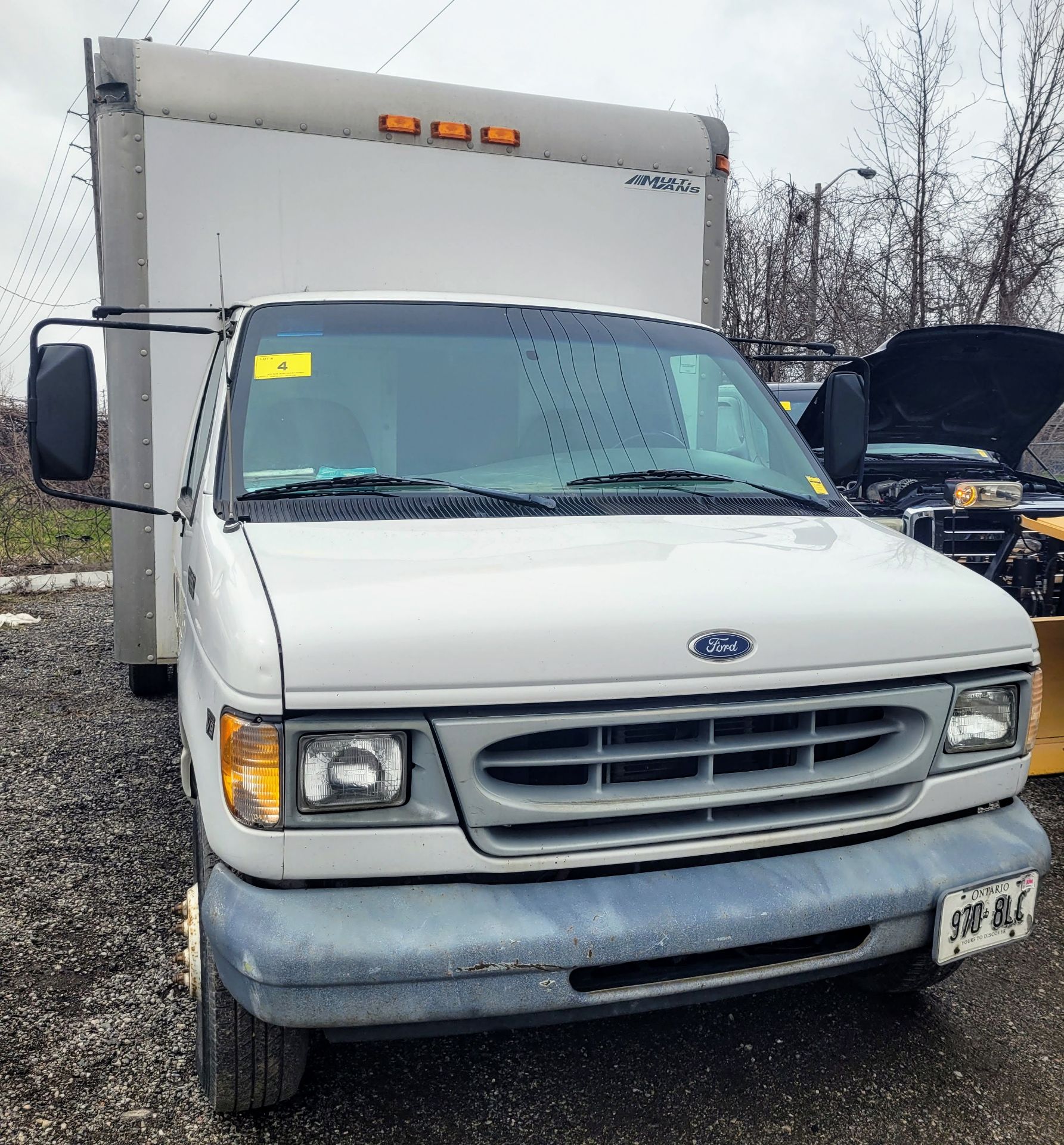 1999 FORD E450 SUPER DUTY CARGO BOX VAN, V/8 POWERSTROKE DIESEL, VIN# 1FDXE47F8XHA11935, APPROX.