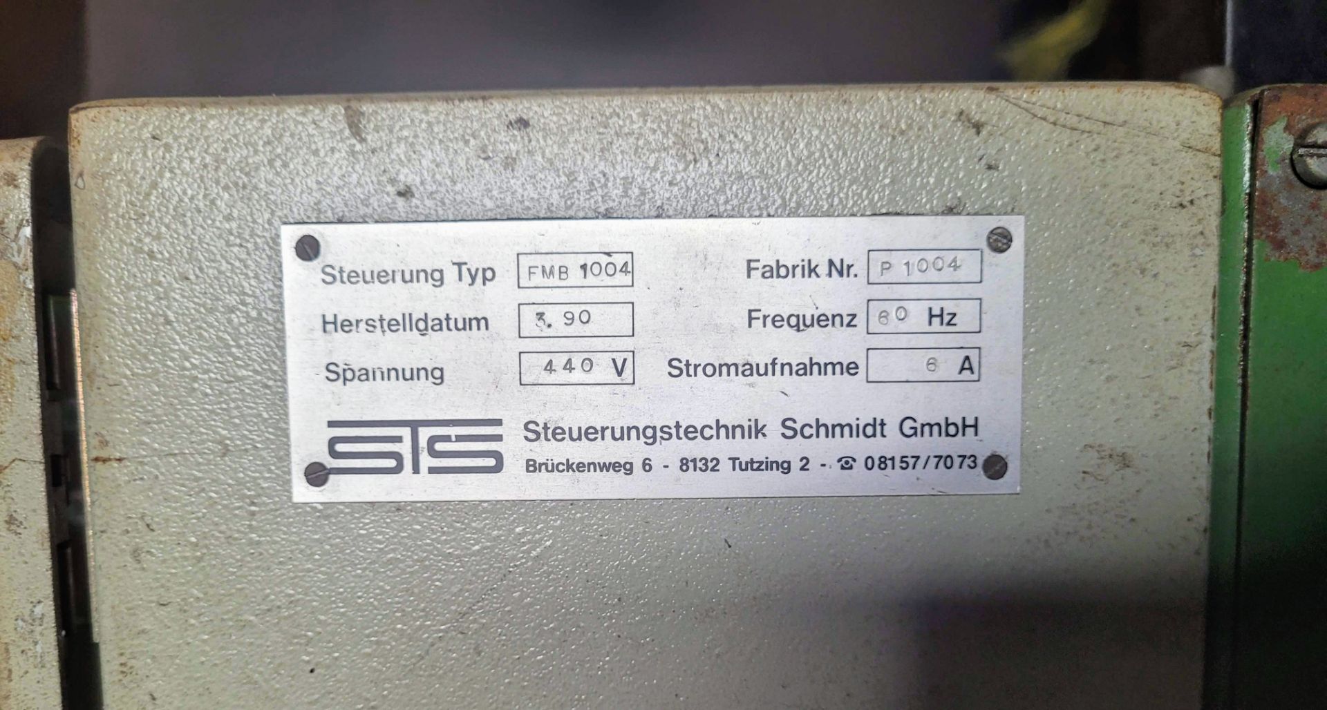 STEUERUNGSTECHNIK SCHMIDT GMBH FMB1004 OVERHEAD FOAM ROUTER - Image 4 of 9