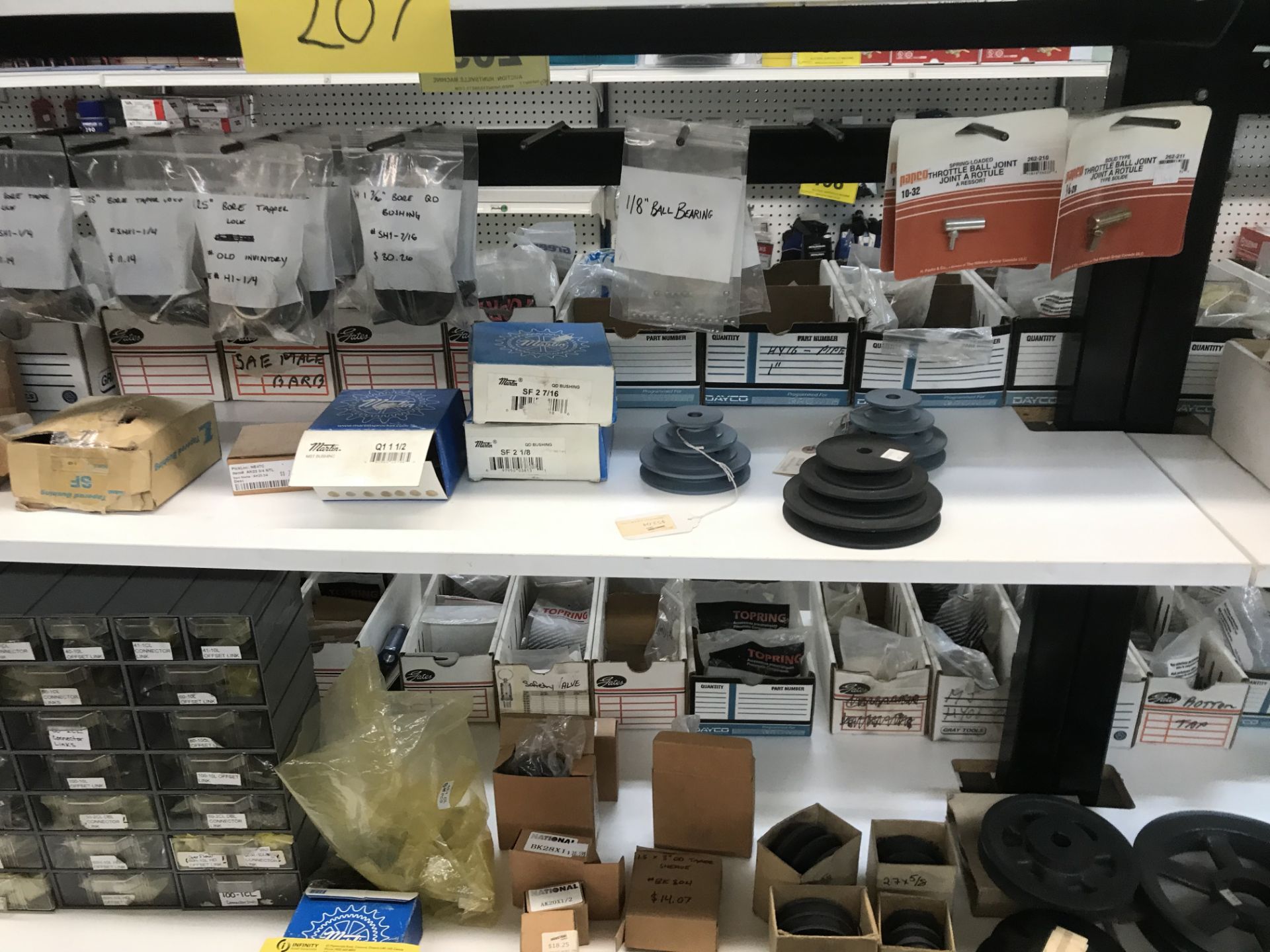 CONTENTS OF (3) UPPER SHELVES OF (3) SECTIONS OF RACK INCLUDING BEARINGS, SEALS (RACK NOT INCLUDED) - Image 17 of 17