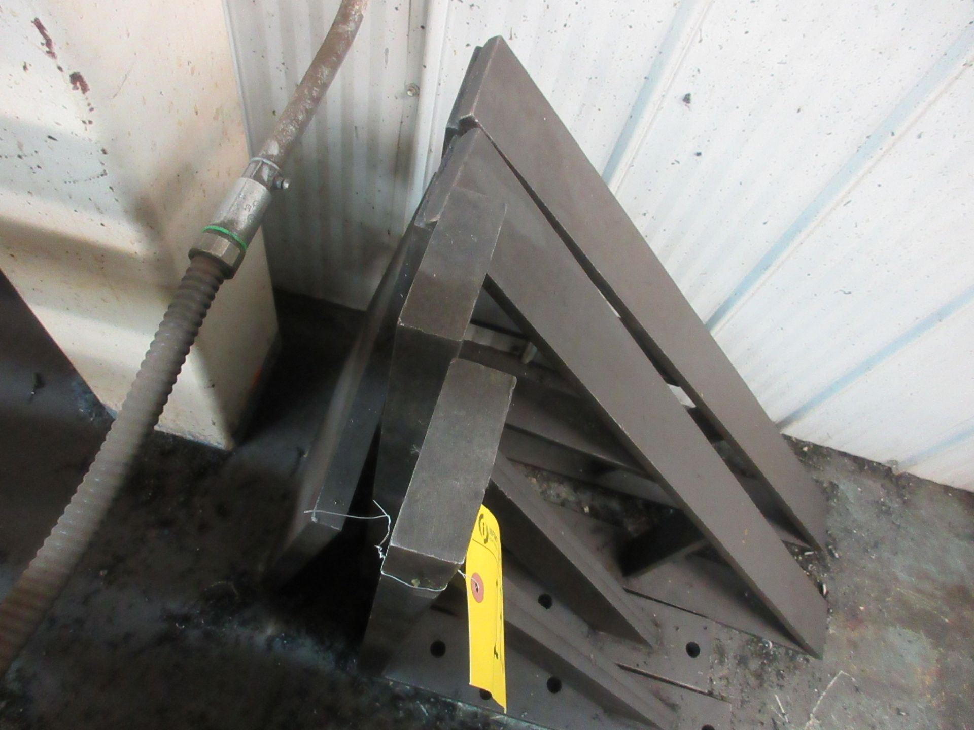 LOT OF (1) ANGLE PLATE APPROX. 18"W X 18"D X 18"H, (2) 1" THICK PLATE ATTACHMENTS, (1) PAIR - Image 3 of 4