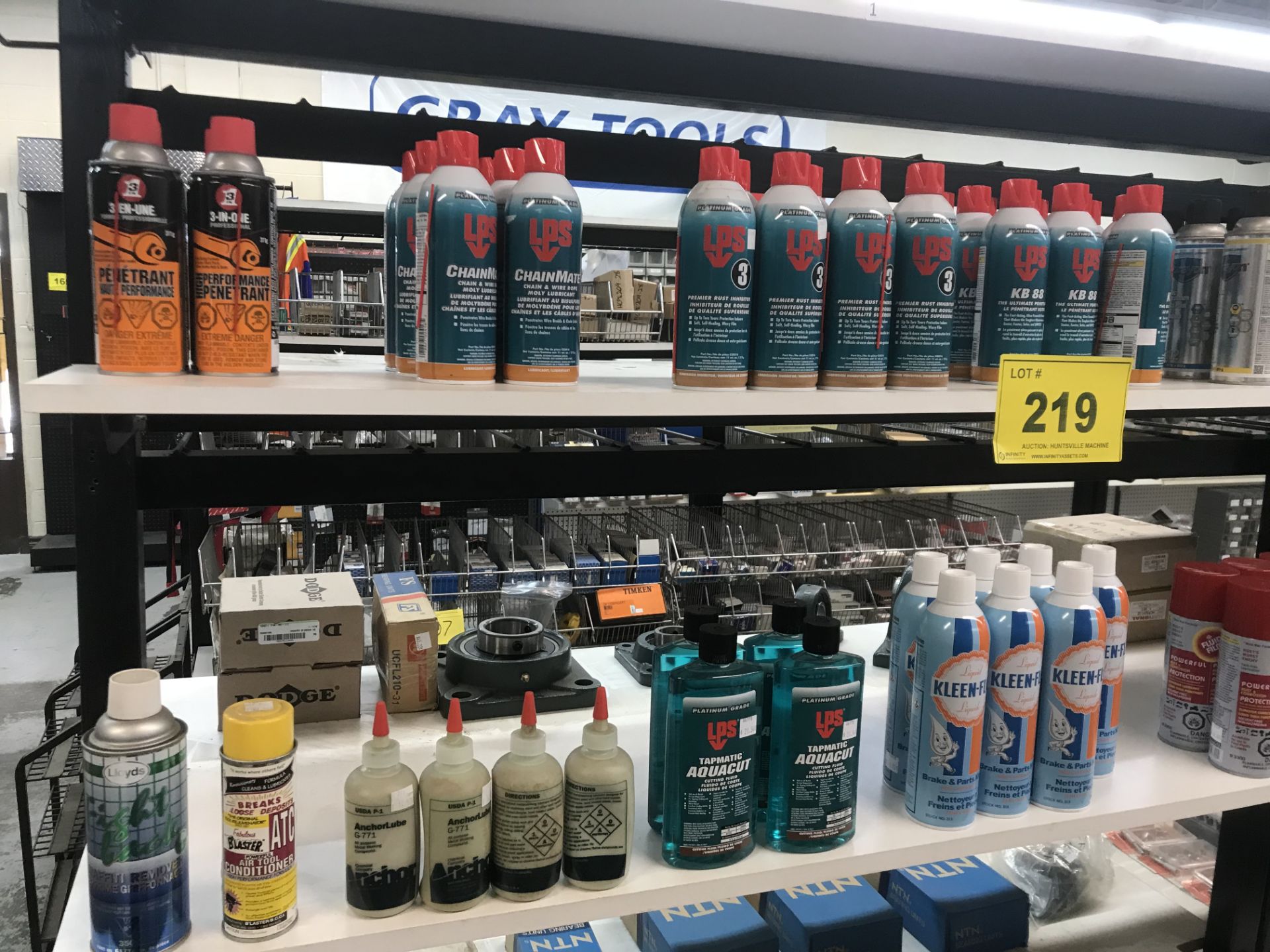 CONTENTS OF (4) SHELVES IN (1) SECTION OF DISPLAY RACKS INCLUDING LUBRICANTS, CLEANERS, FLUIDS, ETC. - Image 2 of 3