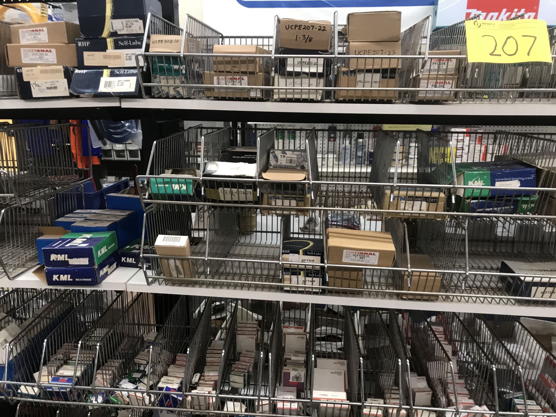 CONTENTS OF (3) UPPER SHELVES OF (3) SECTIONS OF RACK INCLUDING BEARINGS, SEALS (RACK NOT INCLUDED) - Image 6 of 17