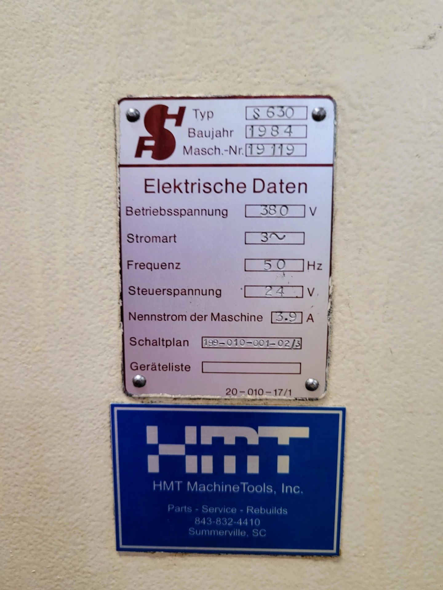 SCHMIDT TEMPO S 630 SAW BLADE CHAMFERING/BEVELING KNOTCHING MACHINE, SAW DIAMETER 80 – 630 MM, - Image 4 of 5