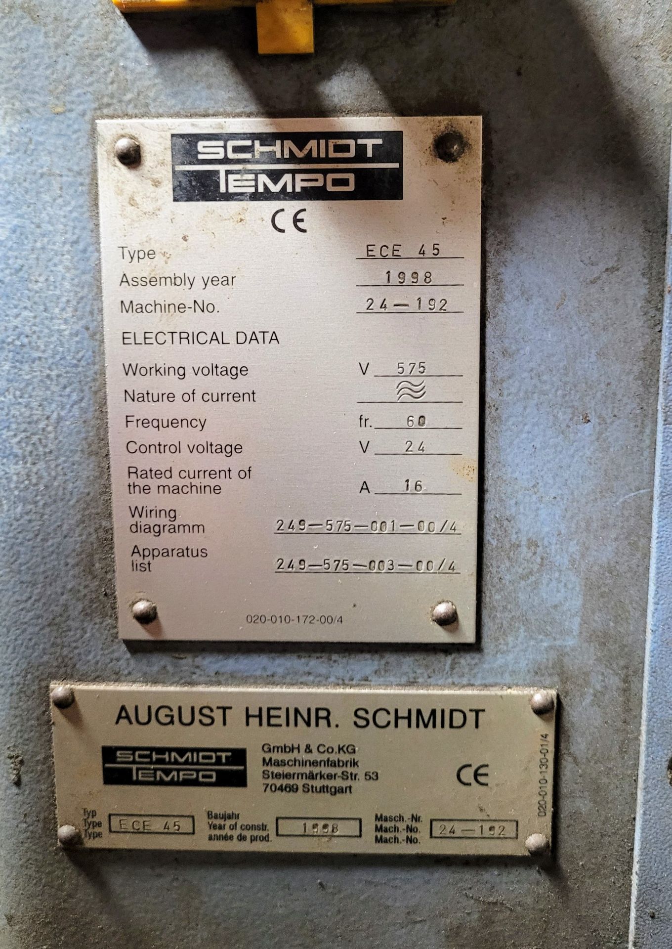 SCHMIDT TEMPO ECE45 HSS AUTOMATIC SAW GRINDER, SEGMENT, CV AND SOLID CARBIDE BLADES, BLADE - Image 5 of 6