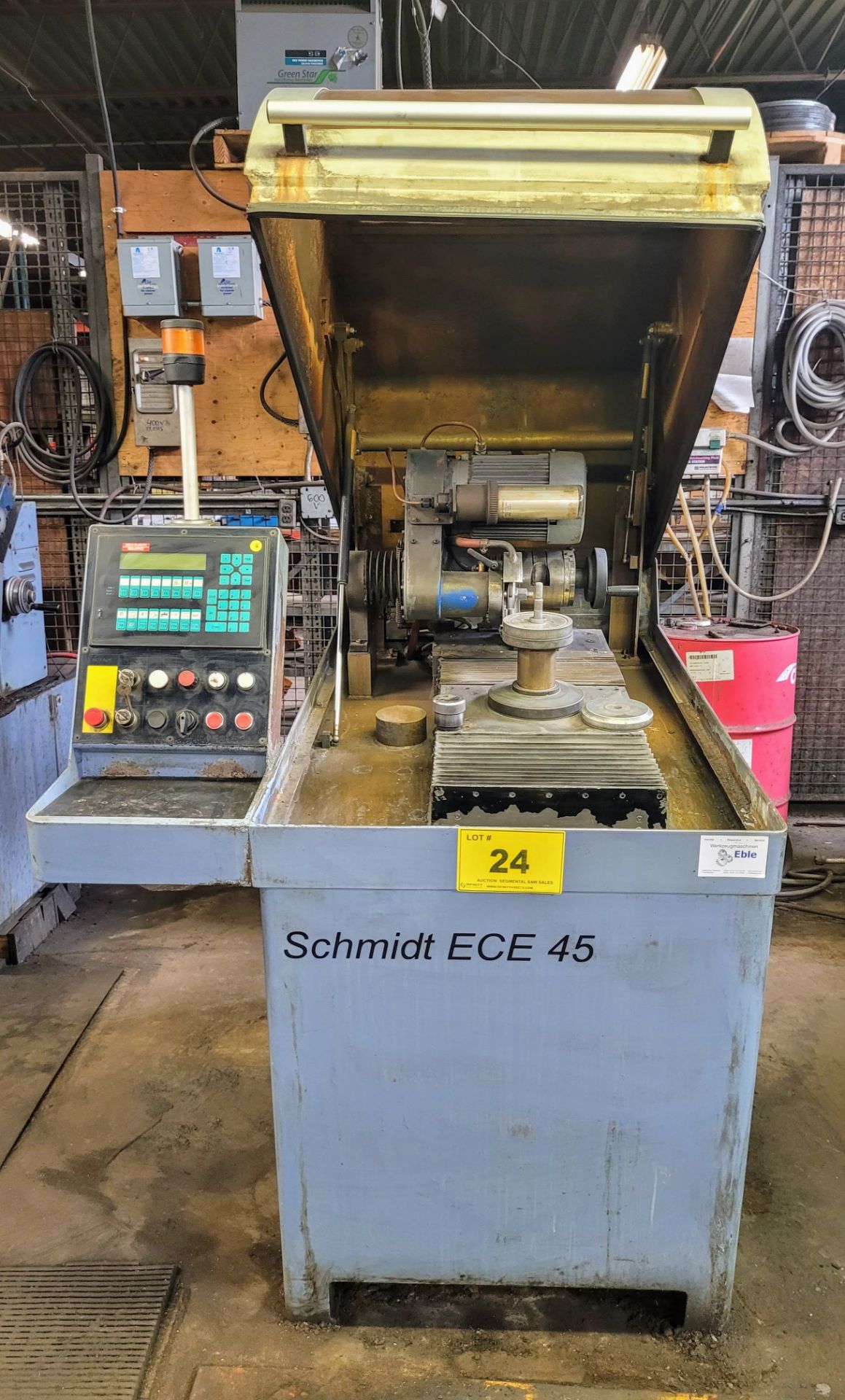 SCHMIDT TEMPO ECE45 HSS AUTOMATIC SAW GRINDER, SEGMENT, CV AND SOLID CARBIDE BLADES, BLADE