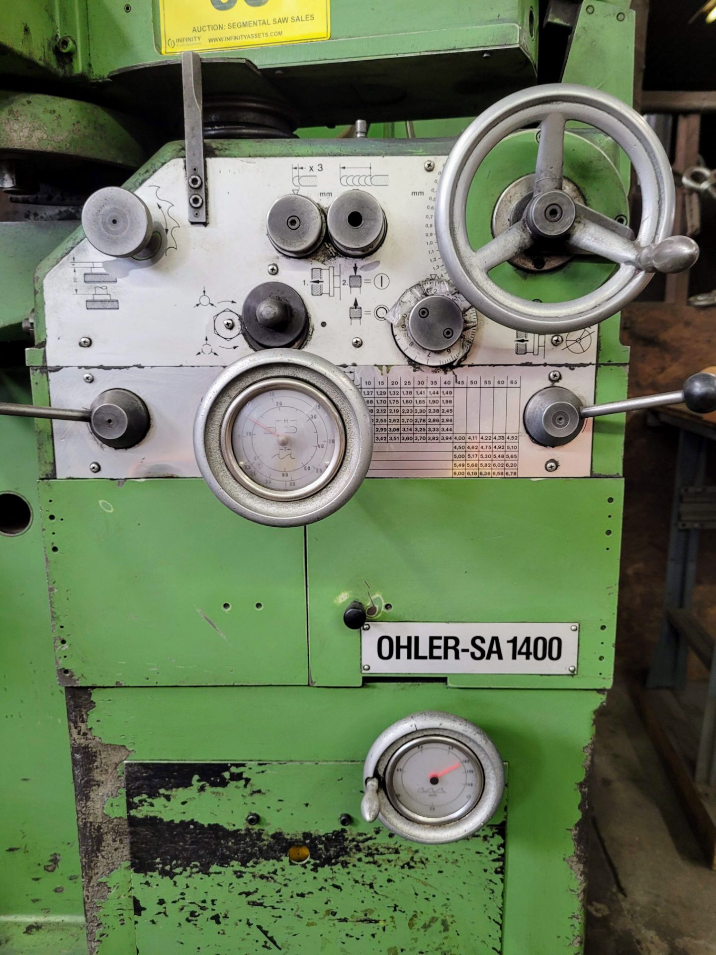 OHLER 1250 SEGMENTAL SAW BLADE GRINDER, VARIABLE SPEED, 250 - 1250 MM CAPACITY S/N: 139, (1988) - Image 4 of 11