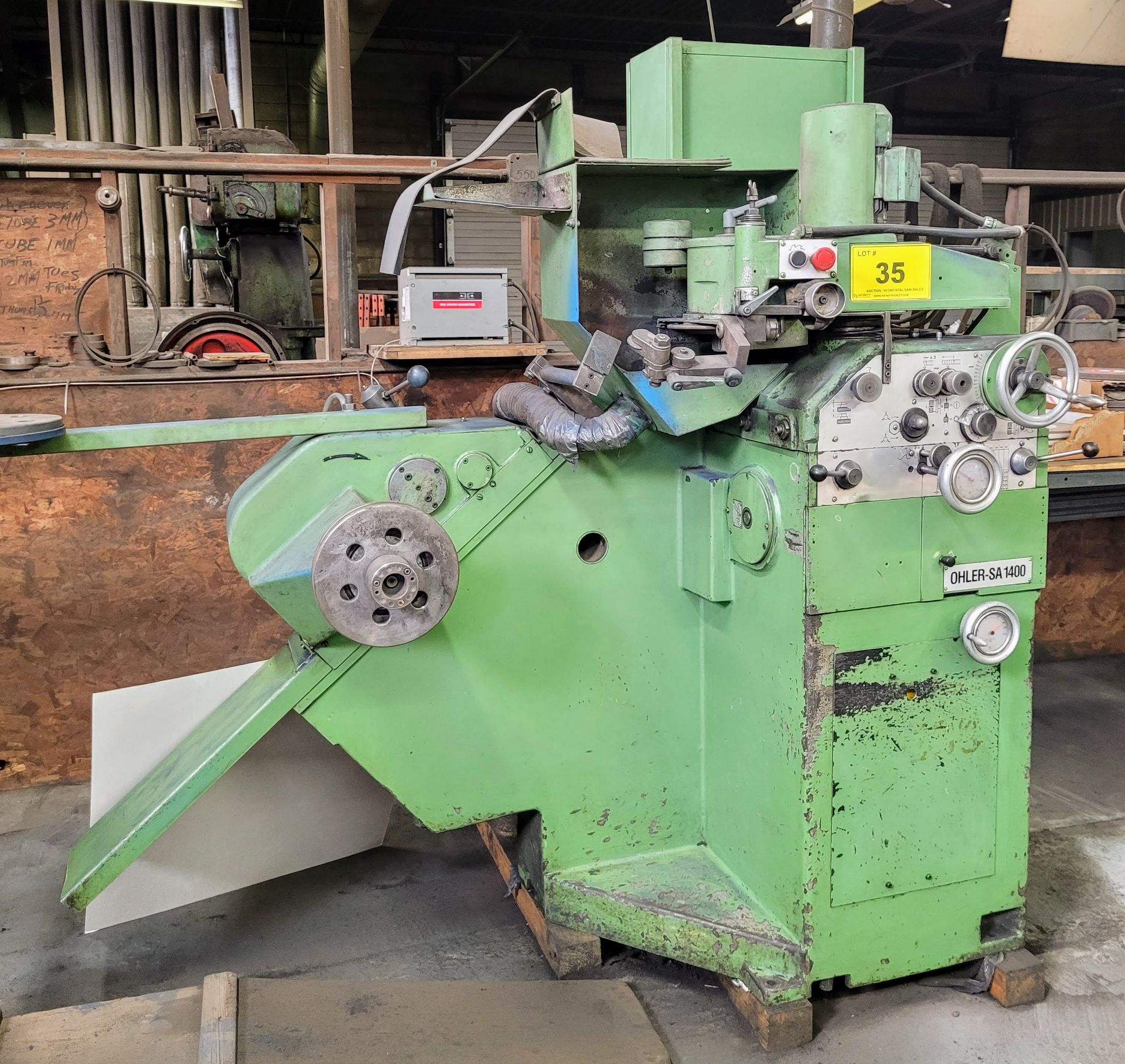 OHLER 1250 SEGMENTAL SAW BLADE GRINDER, VARIABLE SPEED, 250 - 1250 MM CAPACITY S/N: 139, (1988)