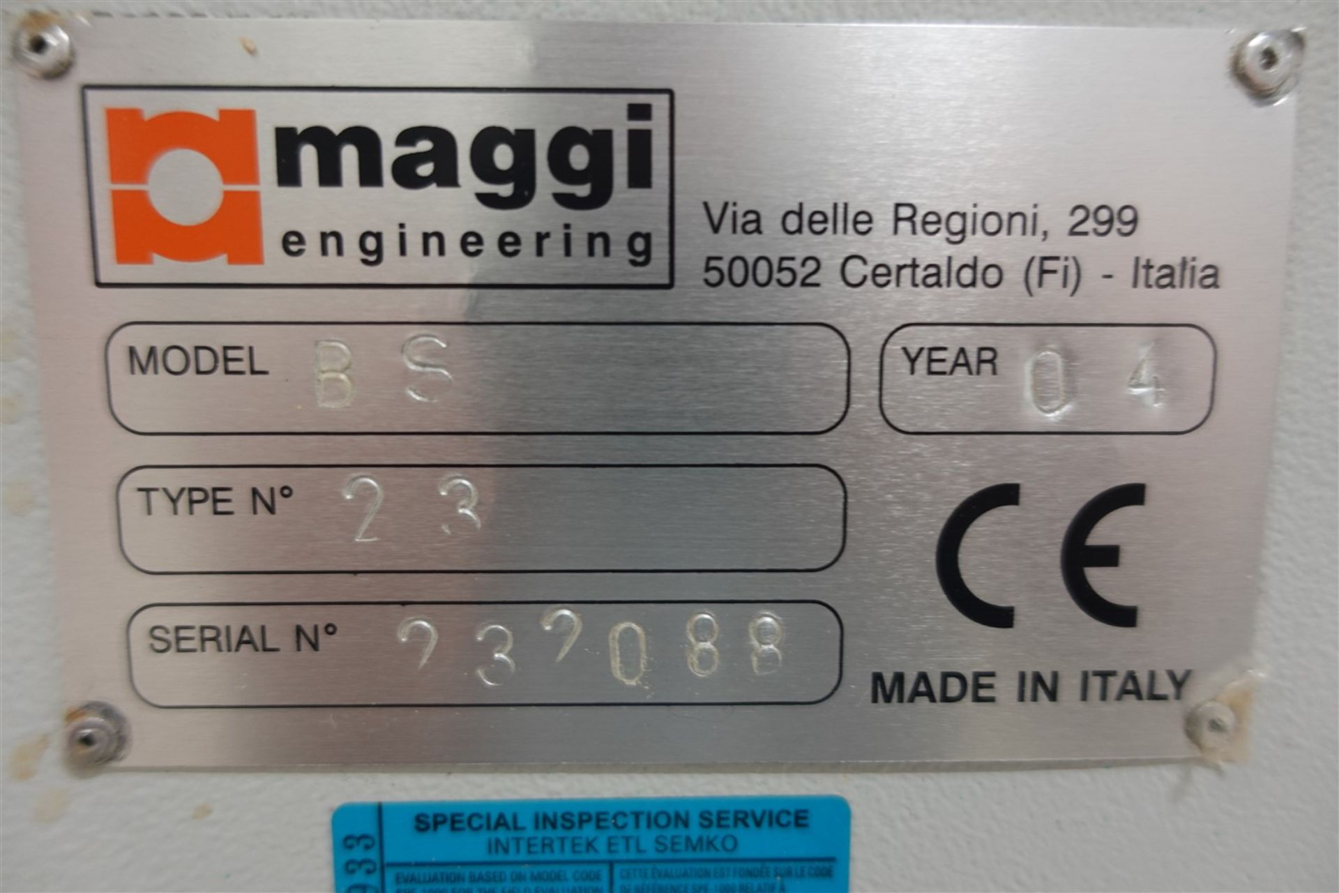 2004 MAGGI ENGINERING BORING SYSTEM 23, 23 SPINDLE, 32 MM UNIVERSAL DRILLING SOLUTION, W/ HORIZONTAL - Image 4 of 4