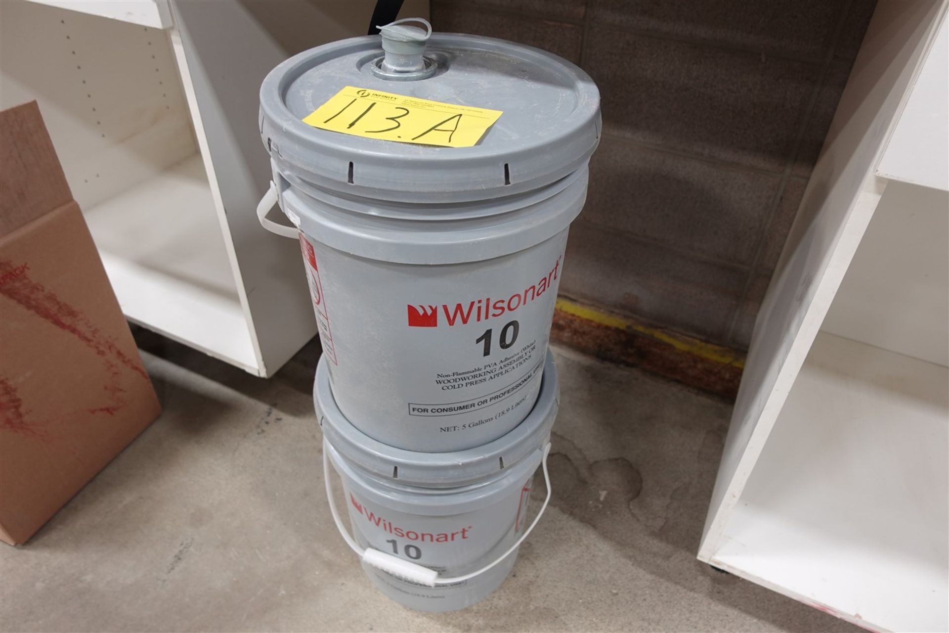 2 PAILS OF WILSONART 10 NON FLAMMABLE PVA ADHESIVE