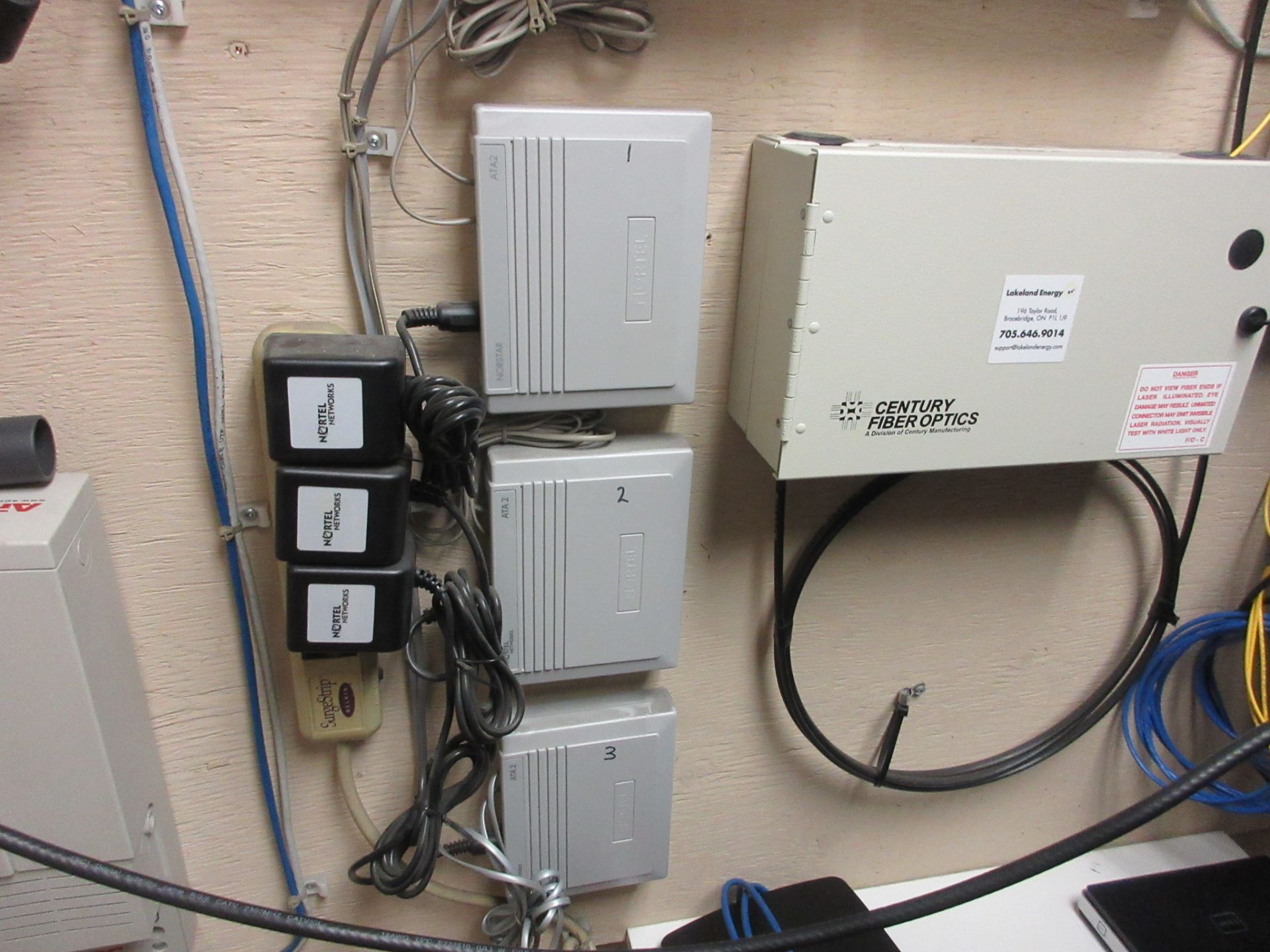 NORTEL BCM50 PHONE SYSTEM W/ (3) EXPANSION BOXES, (17) HAND SETS (NO POLYCOM UNIT OR FIBER - Image 2 of 3