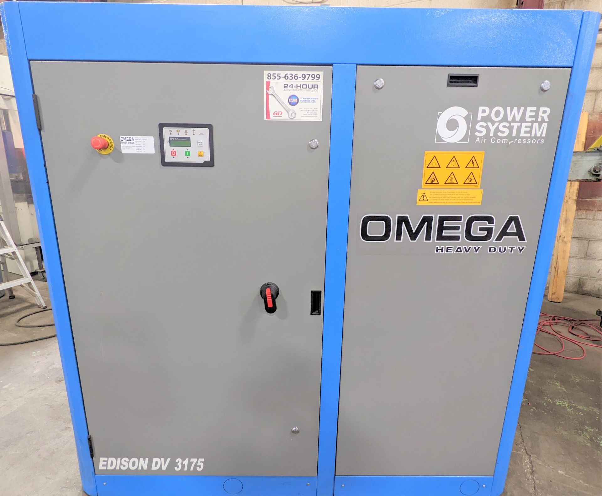 2015 OMEGA POWER SYSTEMS PS-3175-10DV-05 VARIABLE SPEED HEAVY DUTY ROTARY SCREW AIR COMPRESSOR,