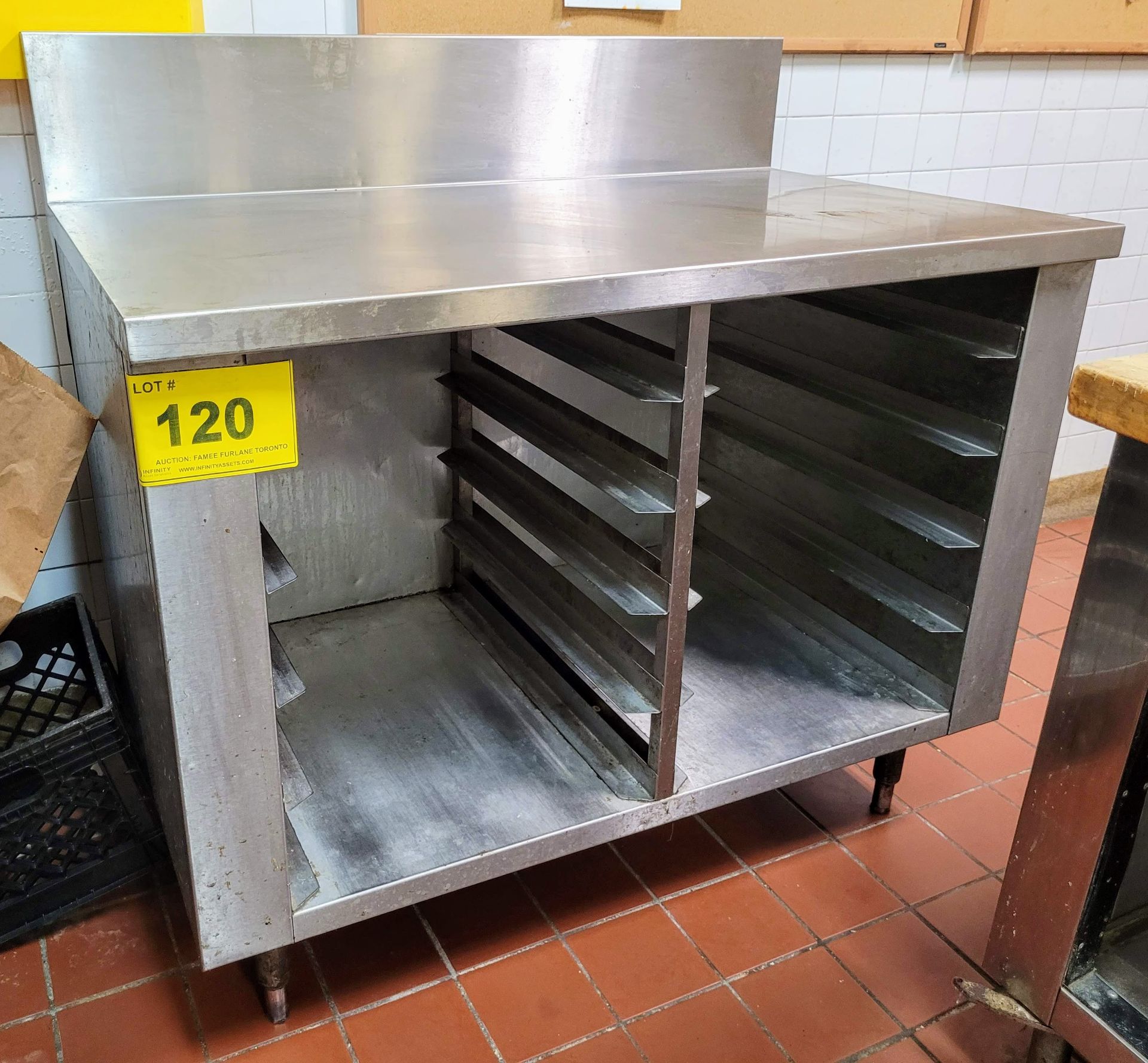 STAINLESS STEEL BAKER STATION - (46"L X 29"W X 44"H)