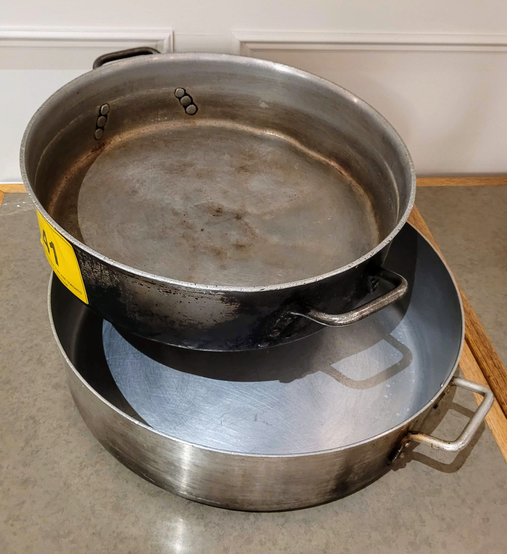 LOT - (2) STEEL PAELLA PANS - Image 2 of 2