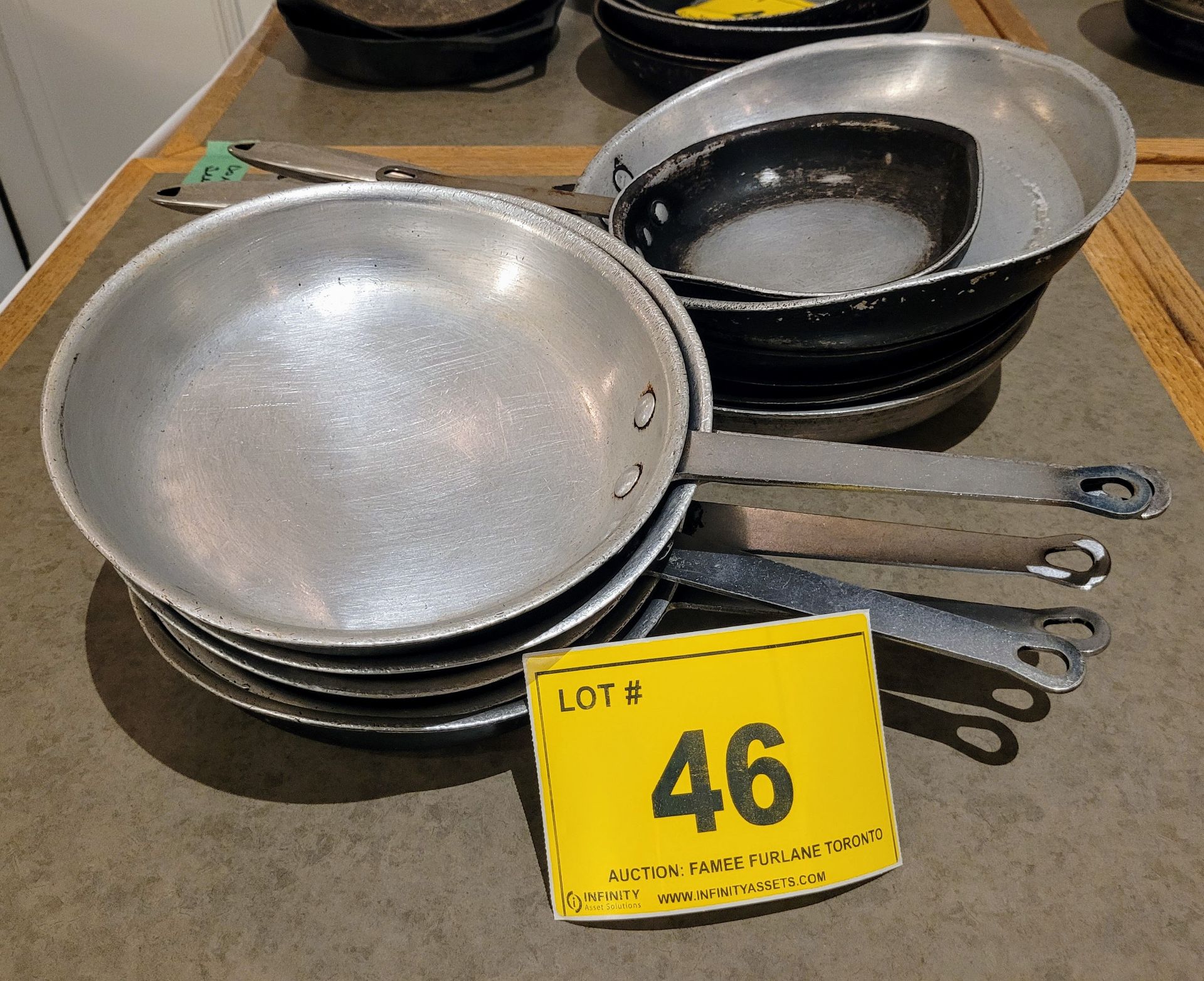 LOT - ASSORTED FRYING PANS