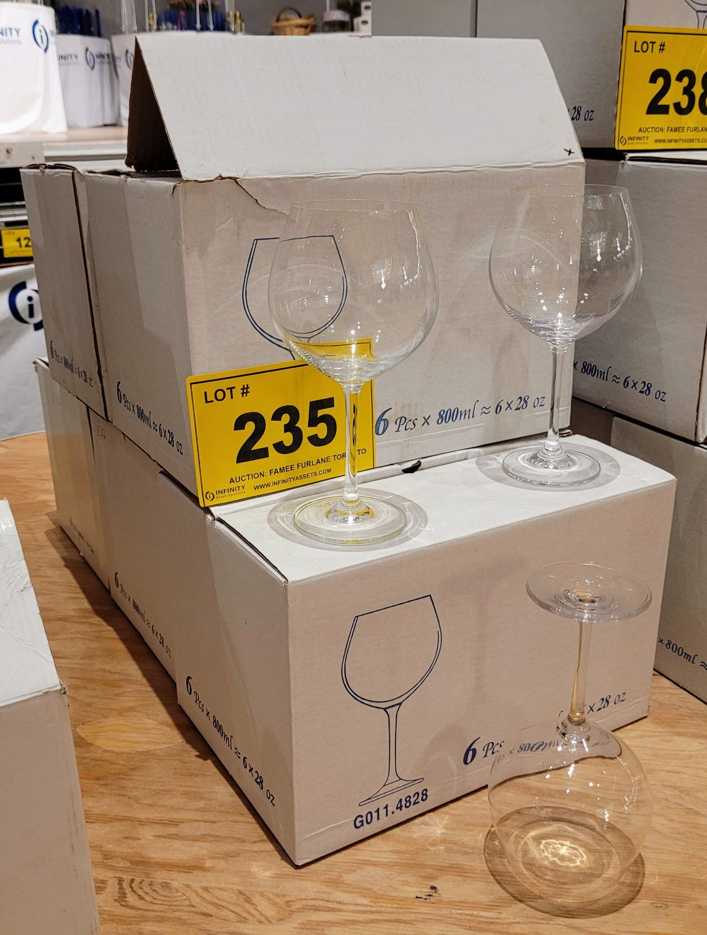 LOT - (30) 28-OUNCE WINE GLASSES - Image 2 of 2