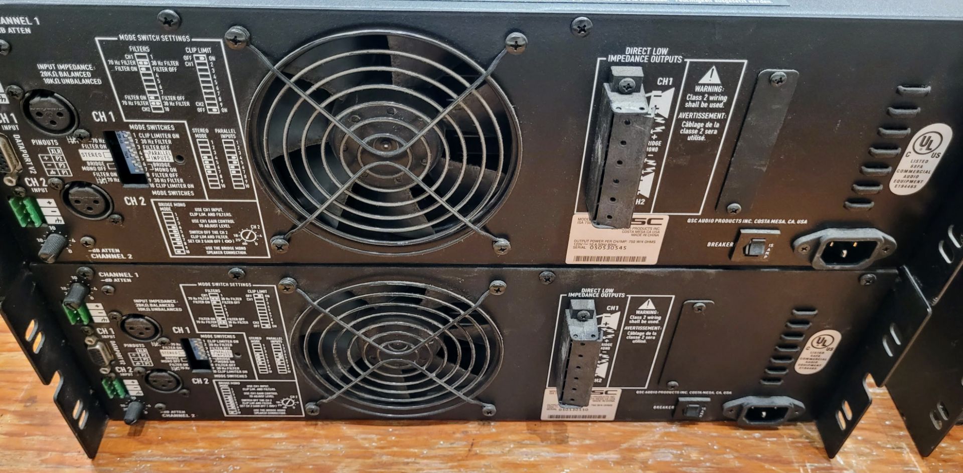 LOT - (4) QSC PROFESSIONAL AMPLIFIERS - Image 6 of 6