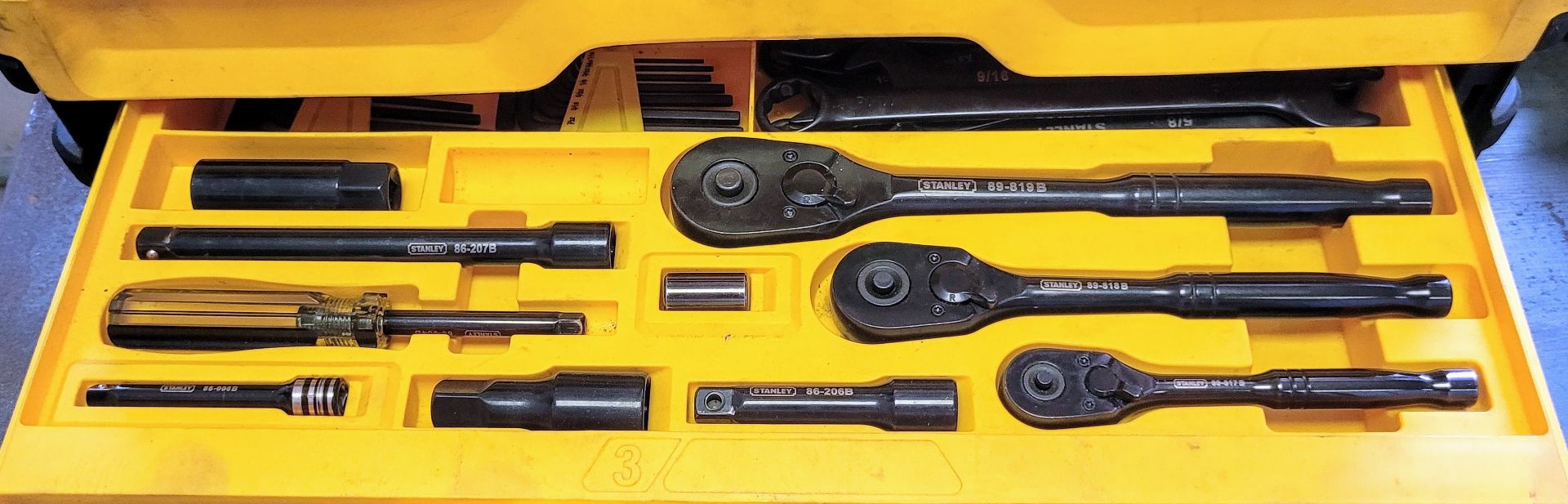 LOT - STANLEY SOCKET SET AND ASSORTED WRENCHES - Image 3 of 6