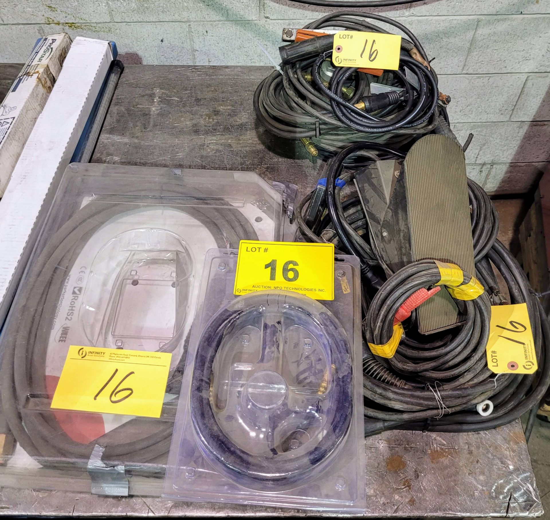 LOT - ASSORTED WELDING CABLES