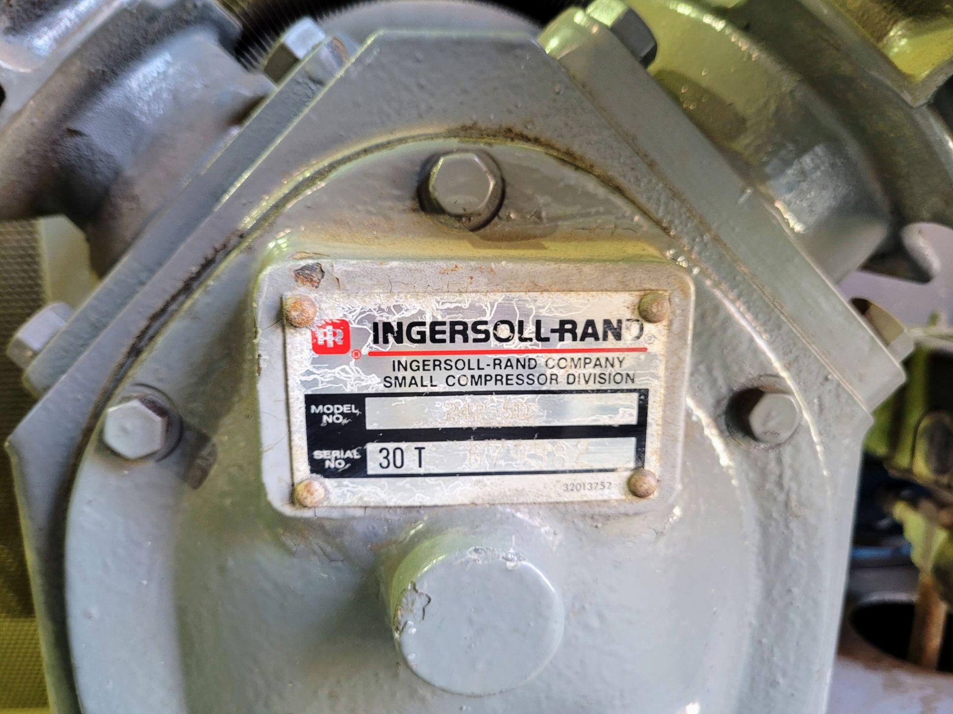 INGERSOL-RAND T30 AIR COMPRESSOR, 5HP - Image 2 of 6