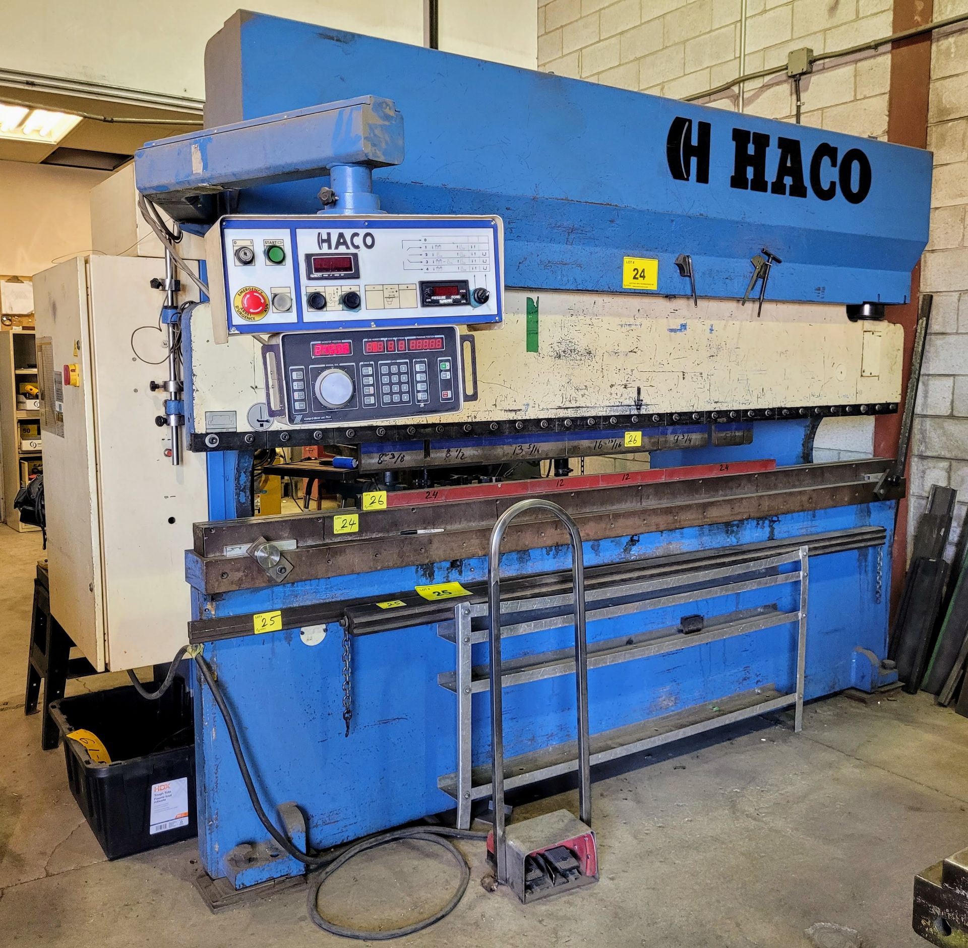 HACO PPM30135 HYDRAULIC PRESS BRAKE, 150-TON X 10' CAP., S/N: 58979, COMP-U-BEND 610 PLUS CNC BACK