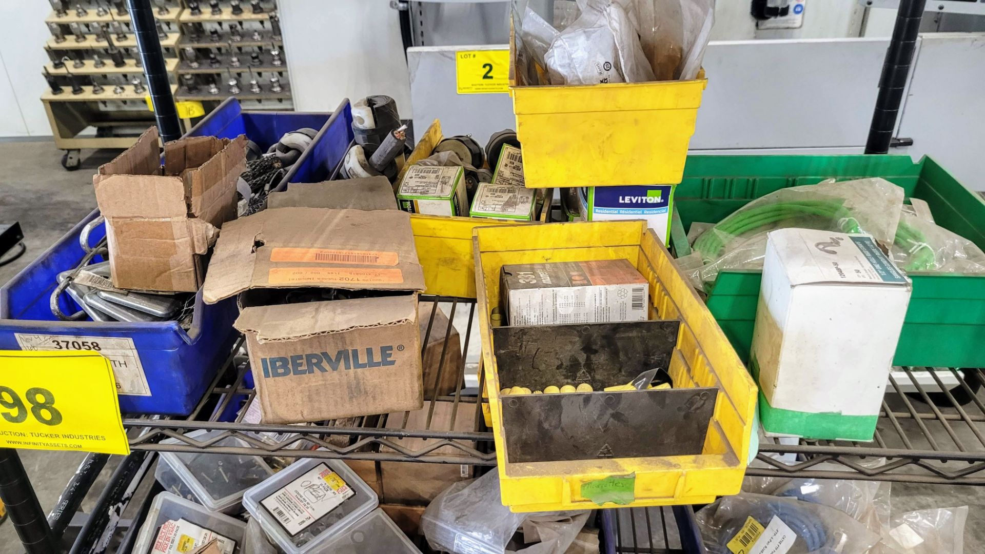 LARGE LOT ASSORTED ELECTRICAL, WIRE, SUMP PUMPS, PAINTING, SUPPLIES, BACK RACK, ETC - Image 3 of 14