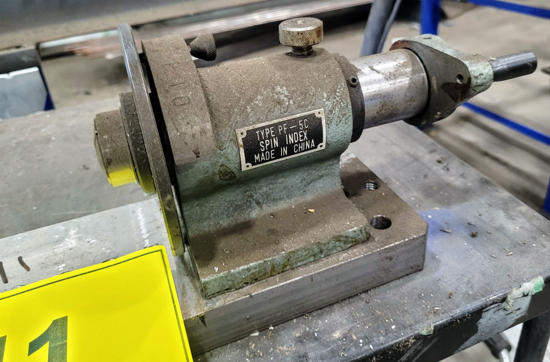 TYPE PF-5C INDEXING FIXTURE W/ TAILSTOCK, PLATES, ETC. - (NO CART) - Image 3 of 3