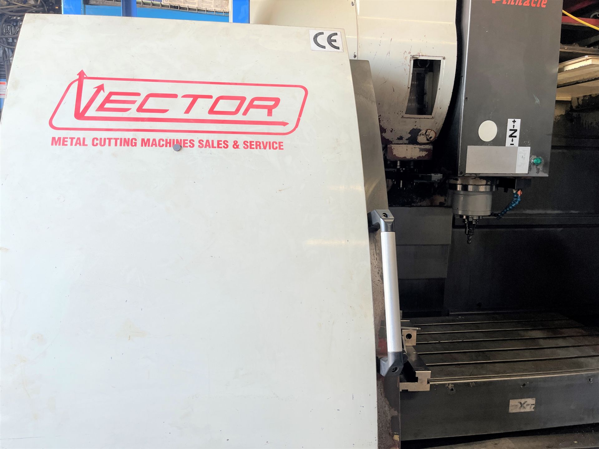 2002 PINNACLE VECTOR VMC-1000S CNC VERTICAL MACHINING CENTER, FANUC SERIES O-MD CNC CONTROL, 47” X - Image 7 of 20